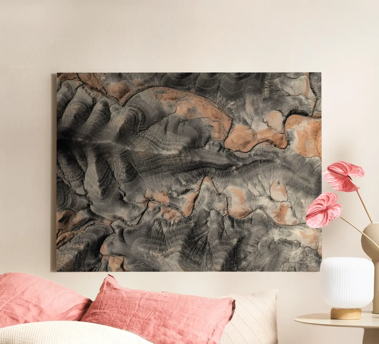 geologische formaties van de aarde canvas met Baklijst van Earthly Visions