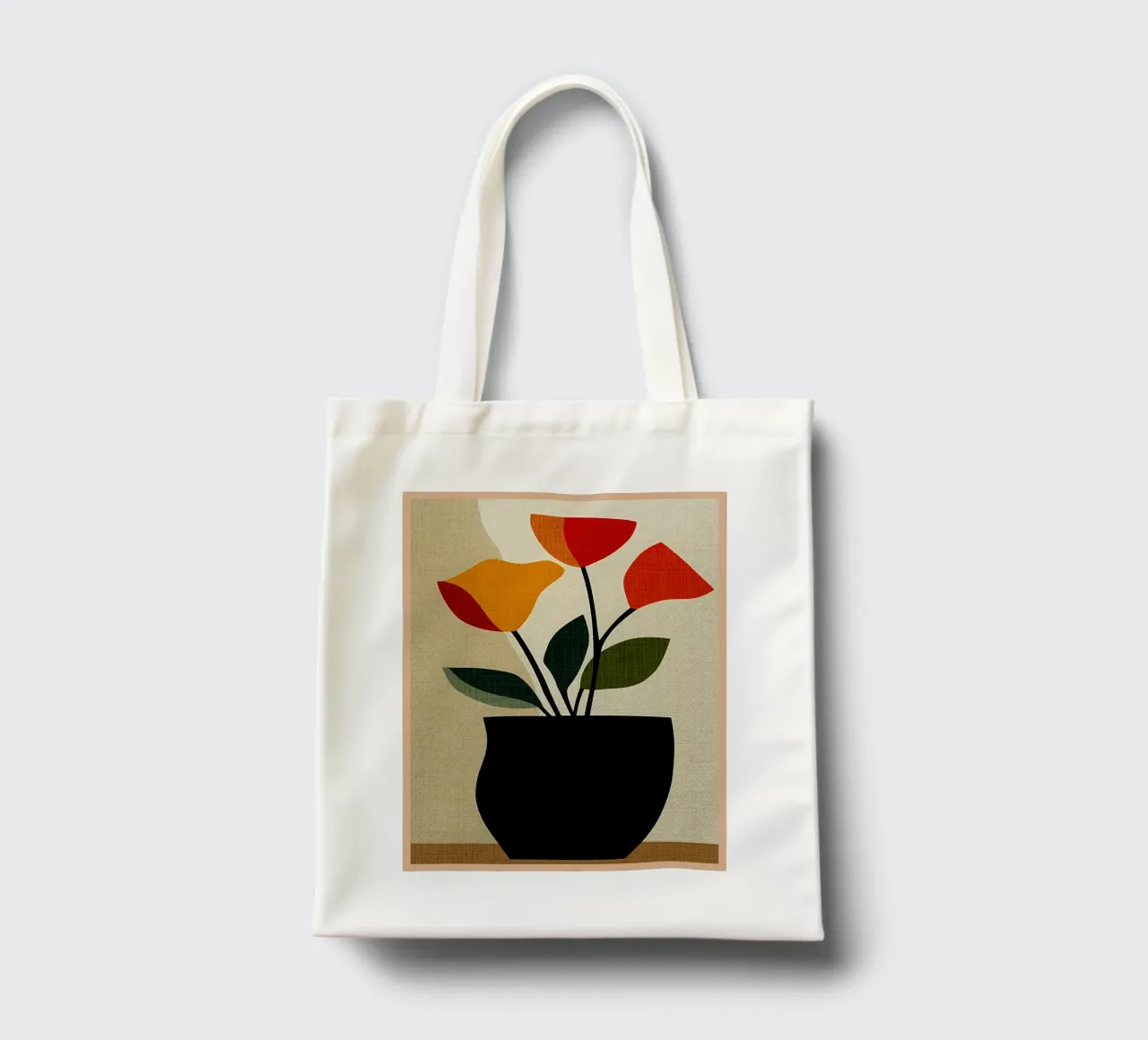 Vaso di fiori astratto minimalista borsa in juta da CourtneyStudio