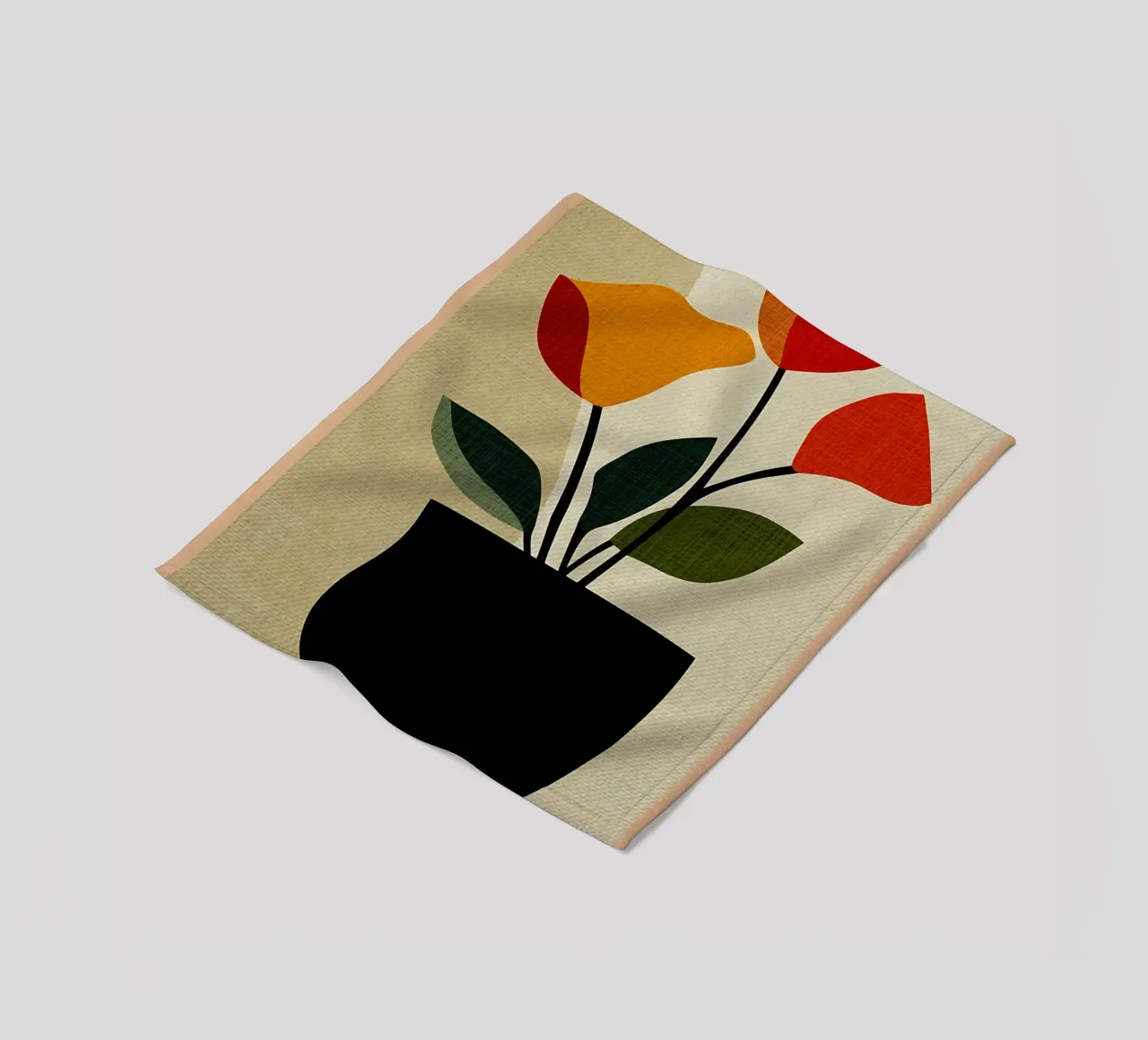 Vaso di fiori astratto minimalista coperta in pile da CourtneyStudio