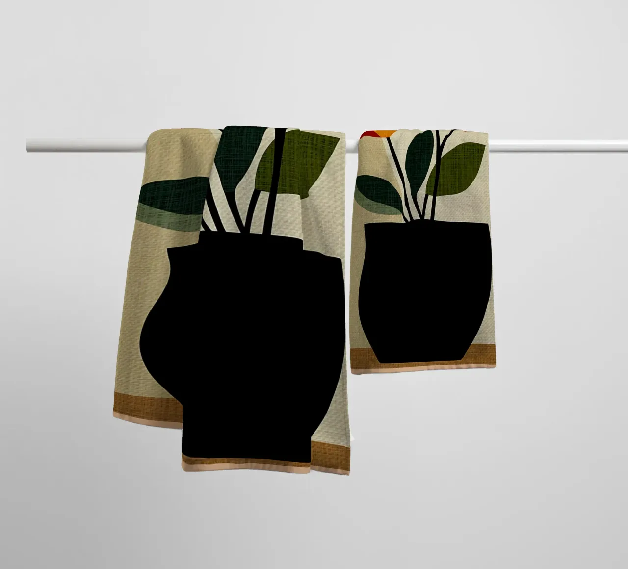 Vaso di fiori astratto minimalista asciugamano da bagno da CourtneyStudio