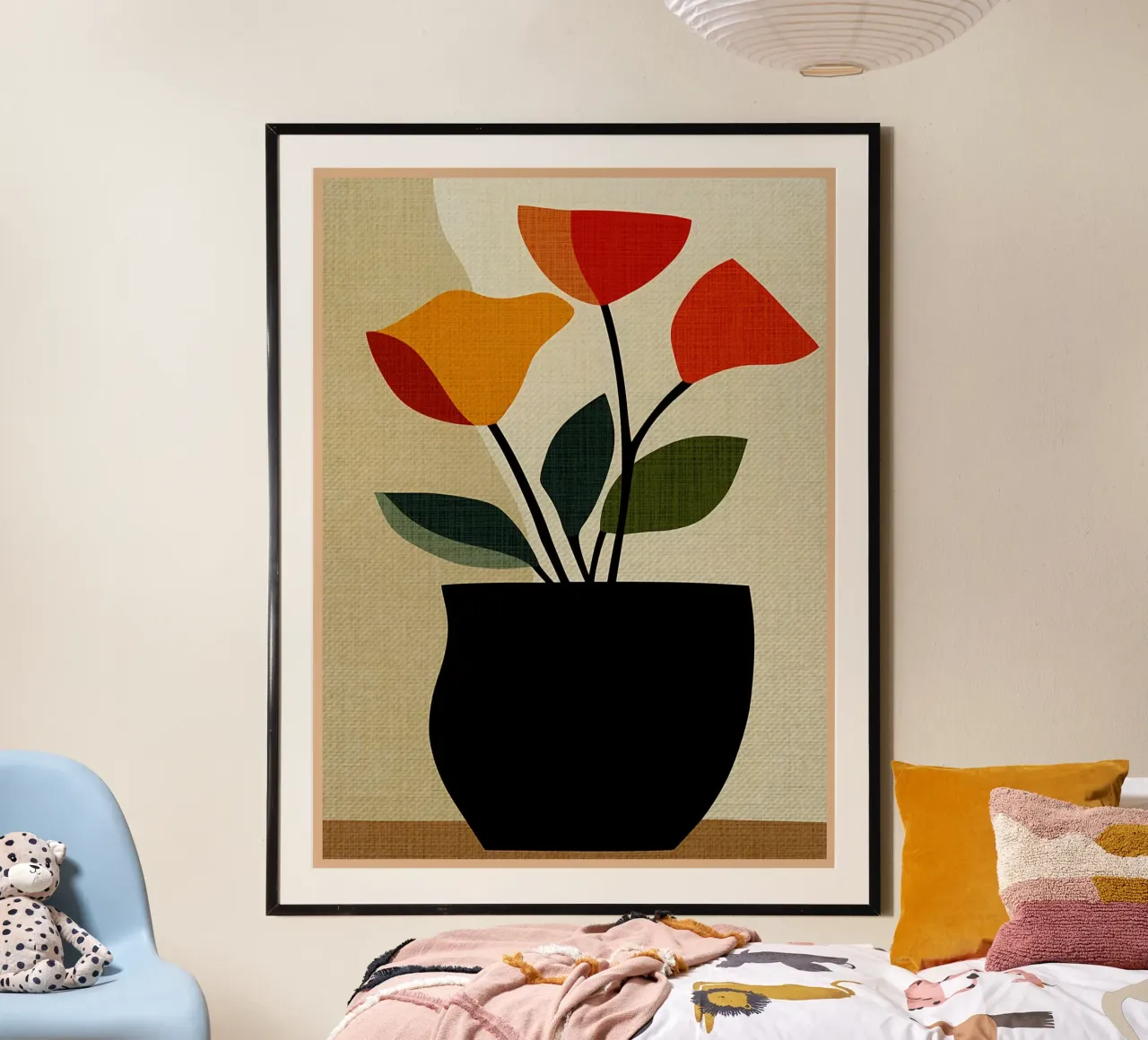 Minimaler abstrakter Blumentopf Hahnemühle von CourtneyStudio