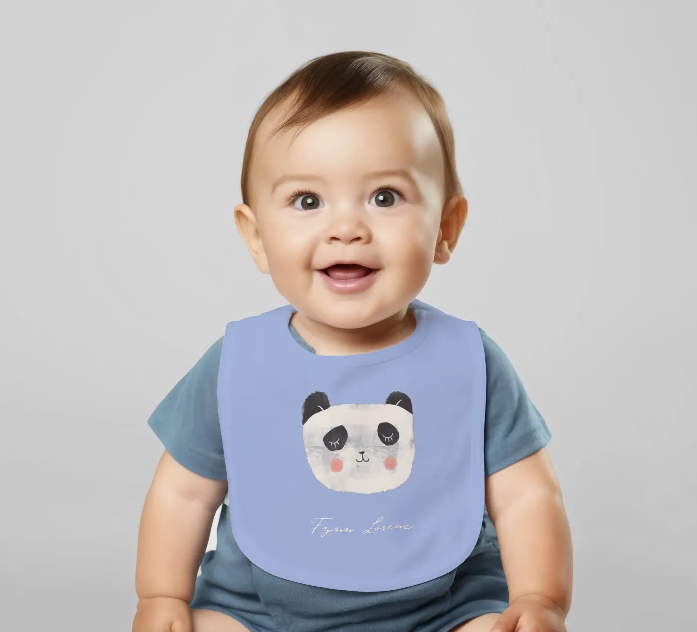 Panda baby bib by mymia