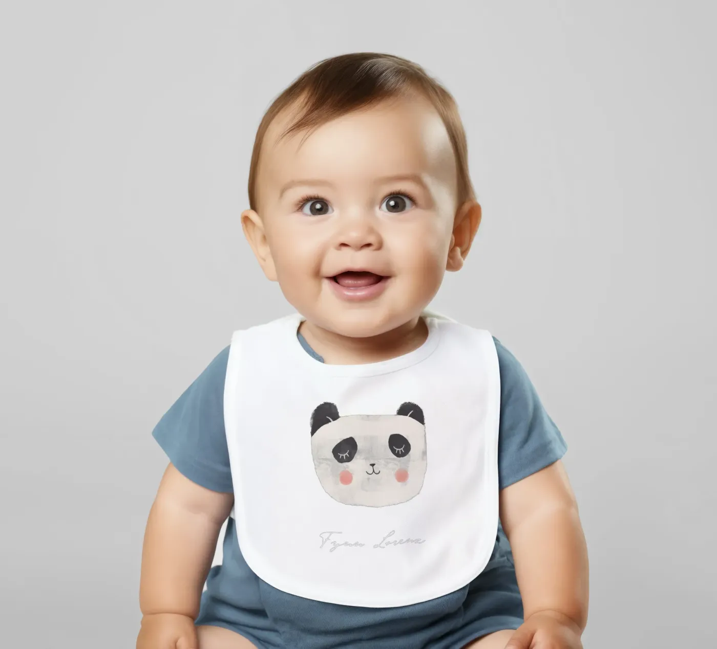 Panda baby bib by mymia