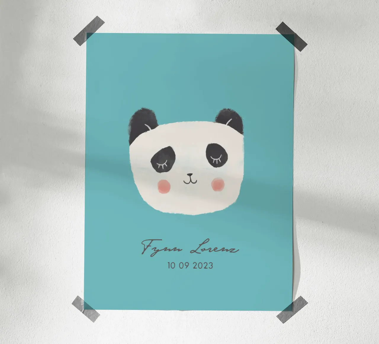 Panda poster con telaio in plastica da mymia