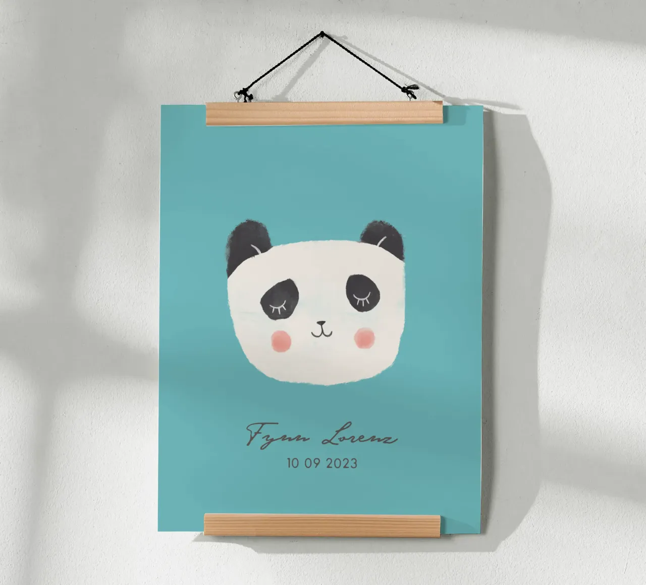 Panda poster con telaio in plastica da mymia