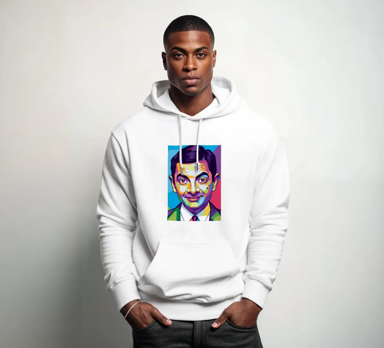 Mr. Bean iconic style felpa con cappuccio da Hantamrata