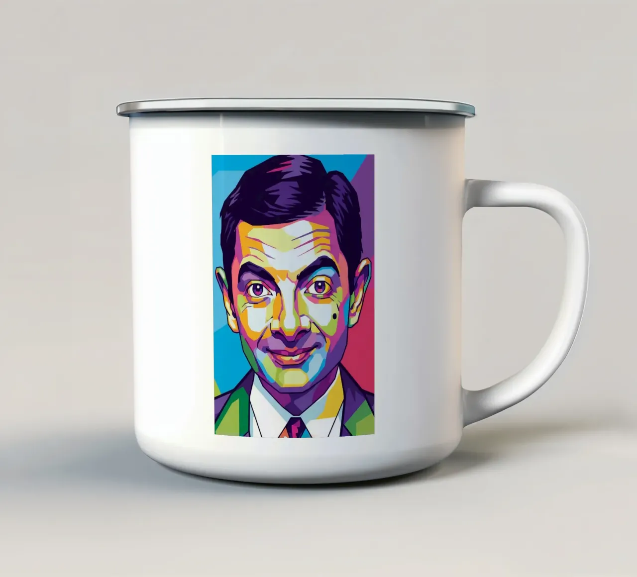 Mr. Bean iconic style tazza in smalto da Hantamrata