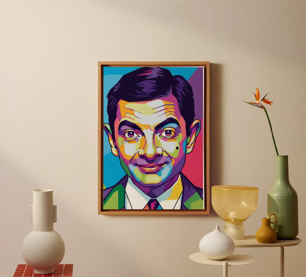 Mr. Bean iconic style tela con Cornice a cassetta da Hantamrata
