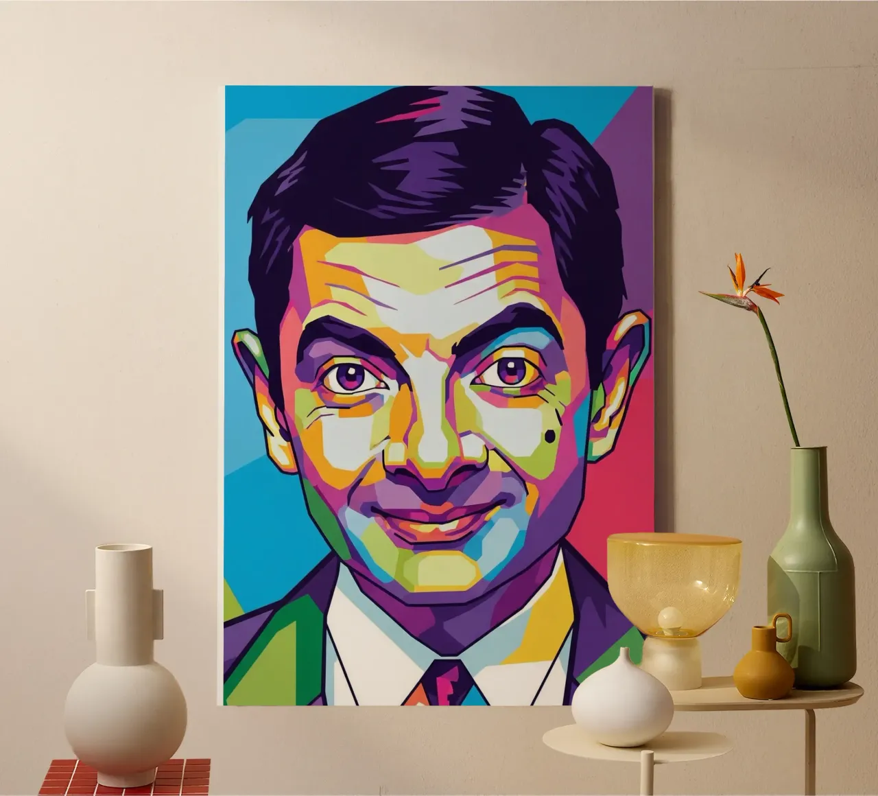 Mr. Bean iconic style tela con Cornice a cassetta da Hantamrata