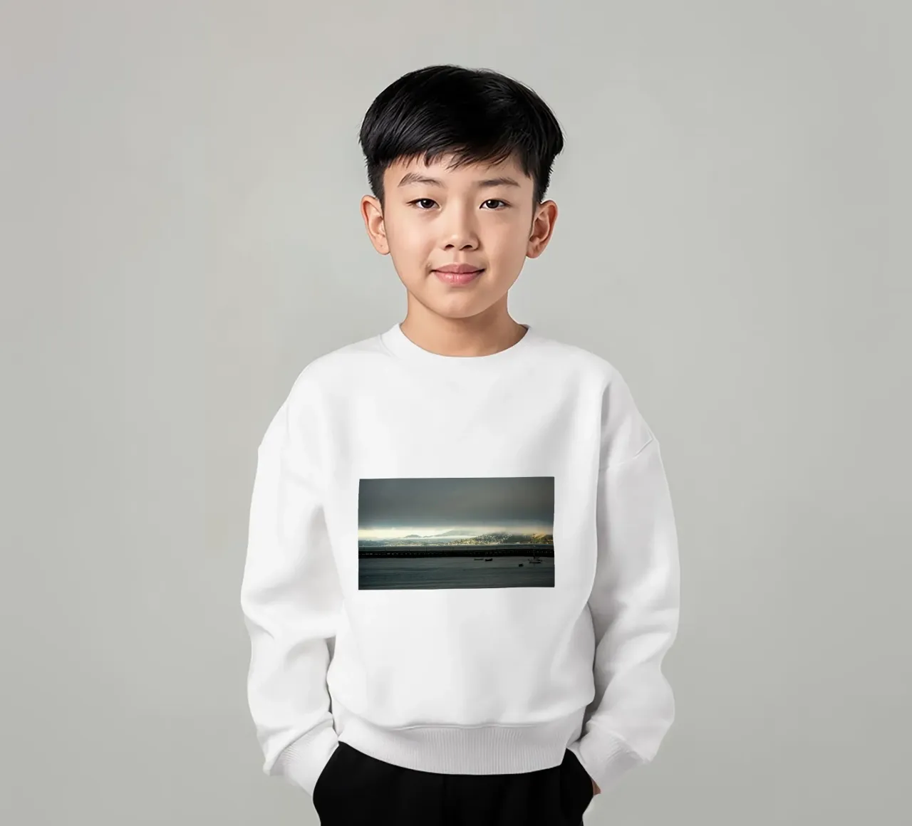 molo oceanico felpa bambino da Earthly Visions