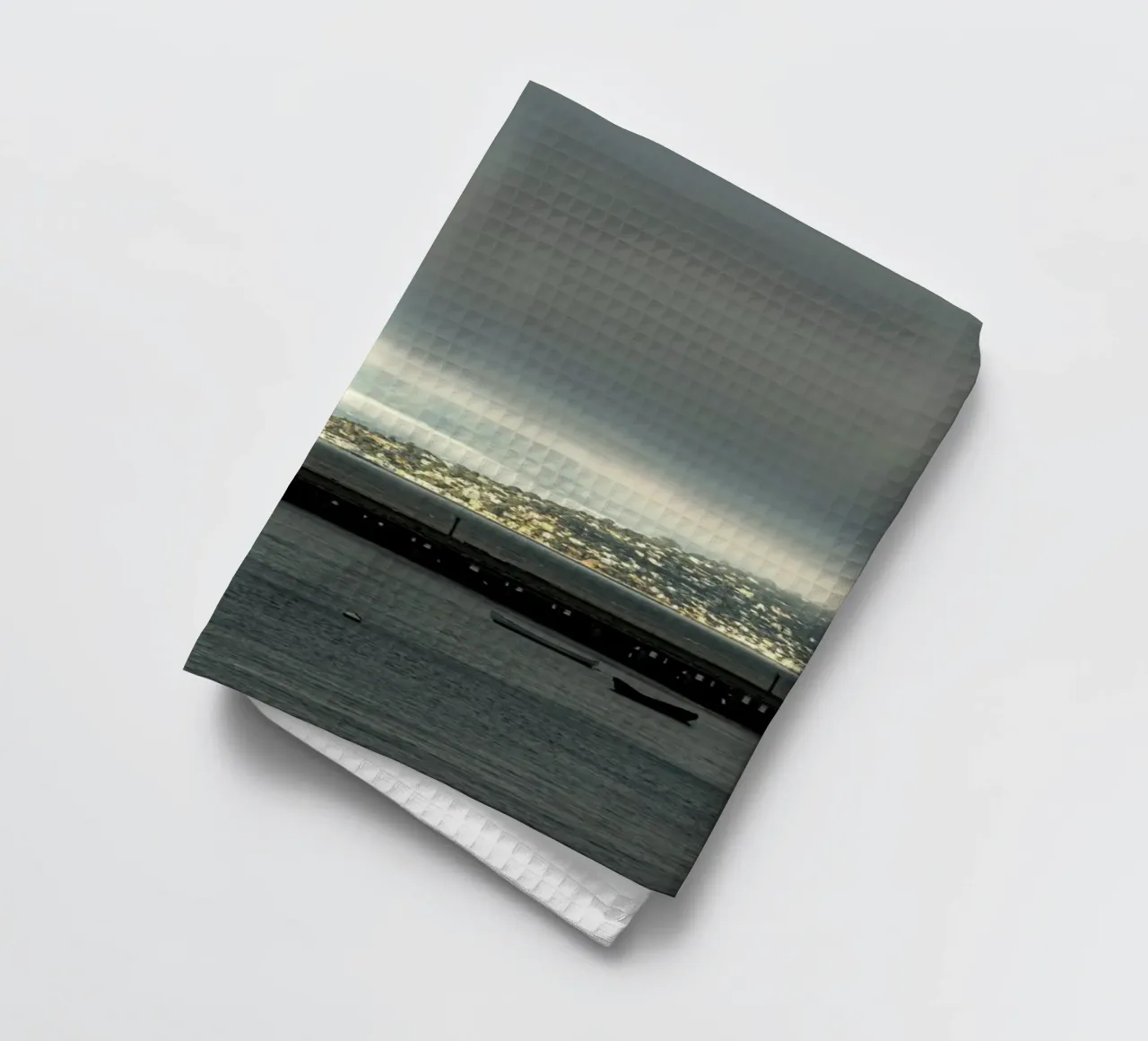 ocean pier tea towel by Earthly Visions
