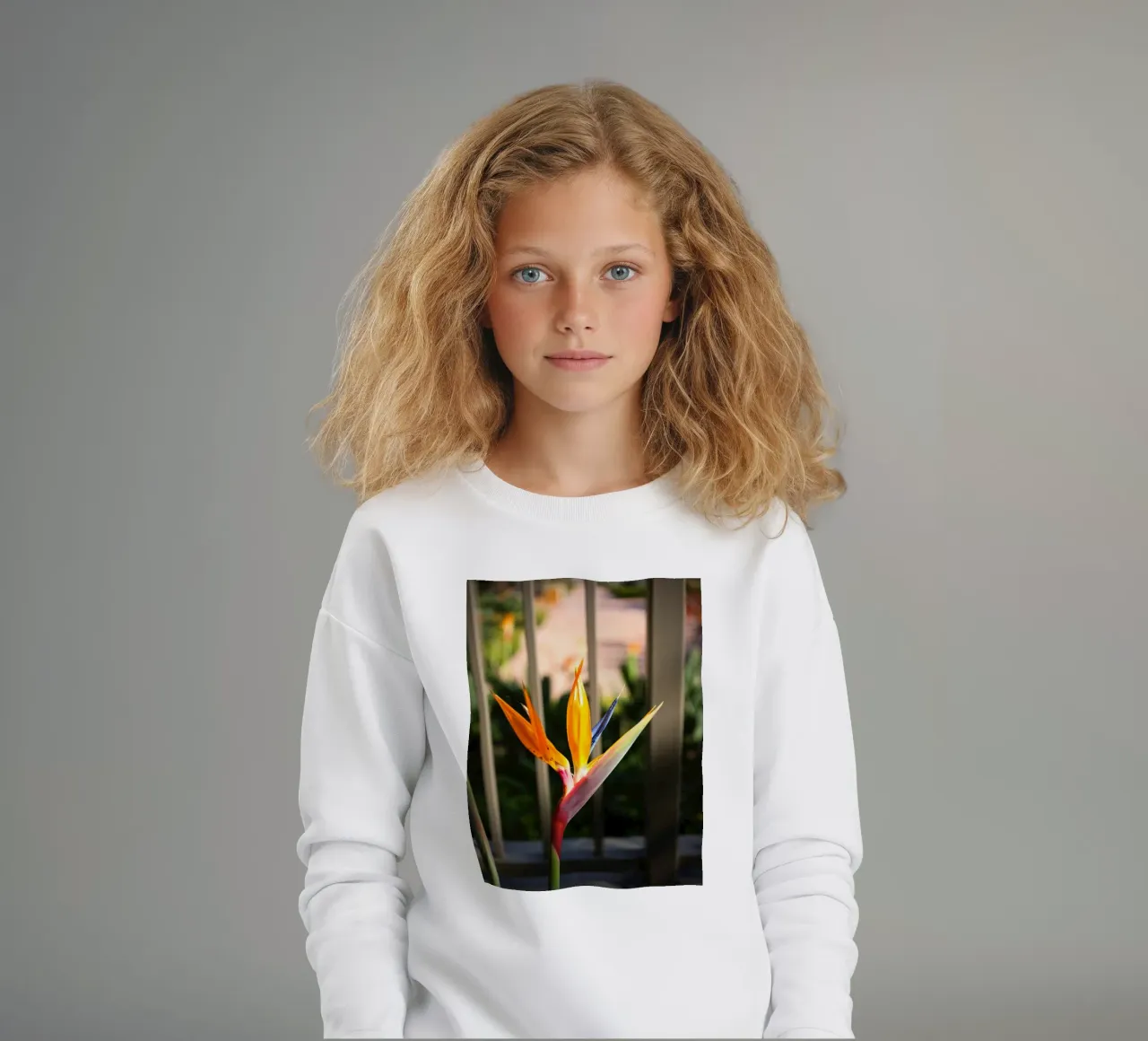 bird of paradise flower kids sweatshirt by Earthly Visions