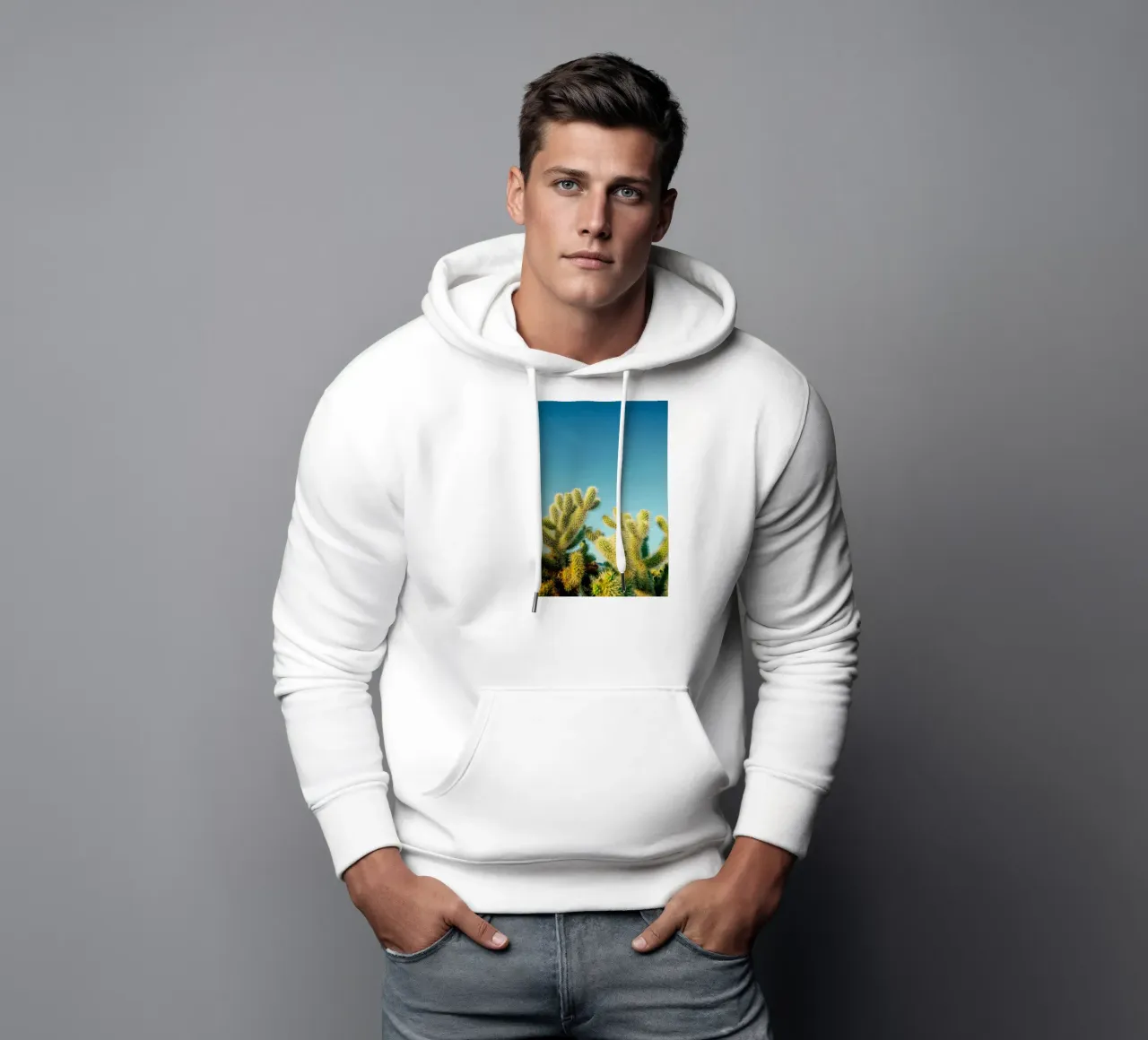 cactus del deserto felpa con cappuccio da Earthly Visions