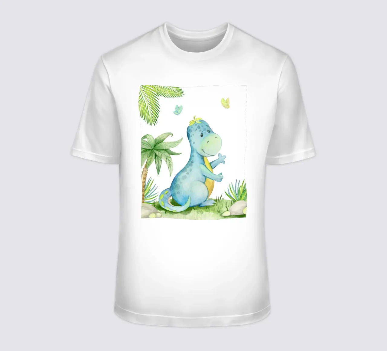 Dinosaur and butterflies t-shirt da LisaArtes