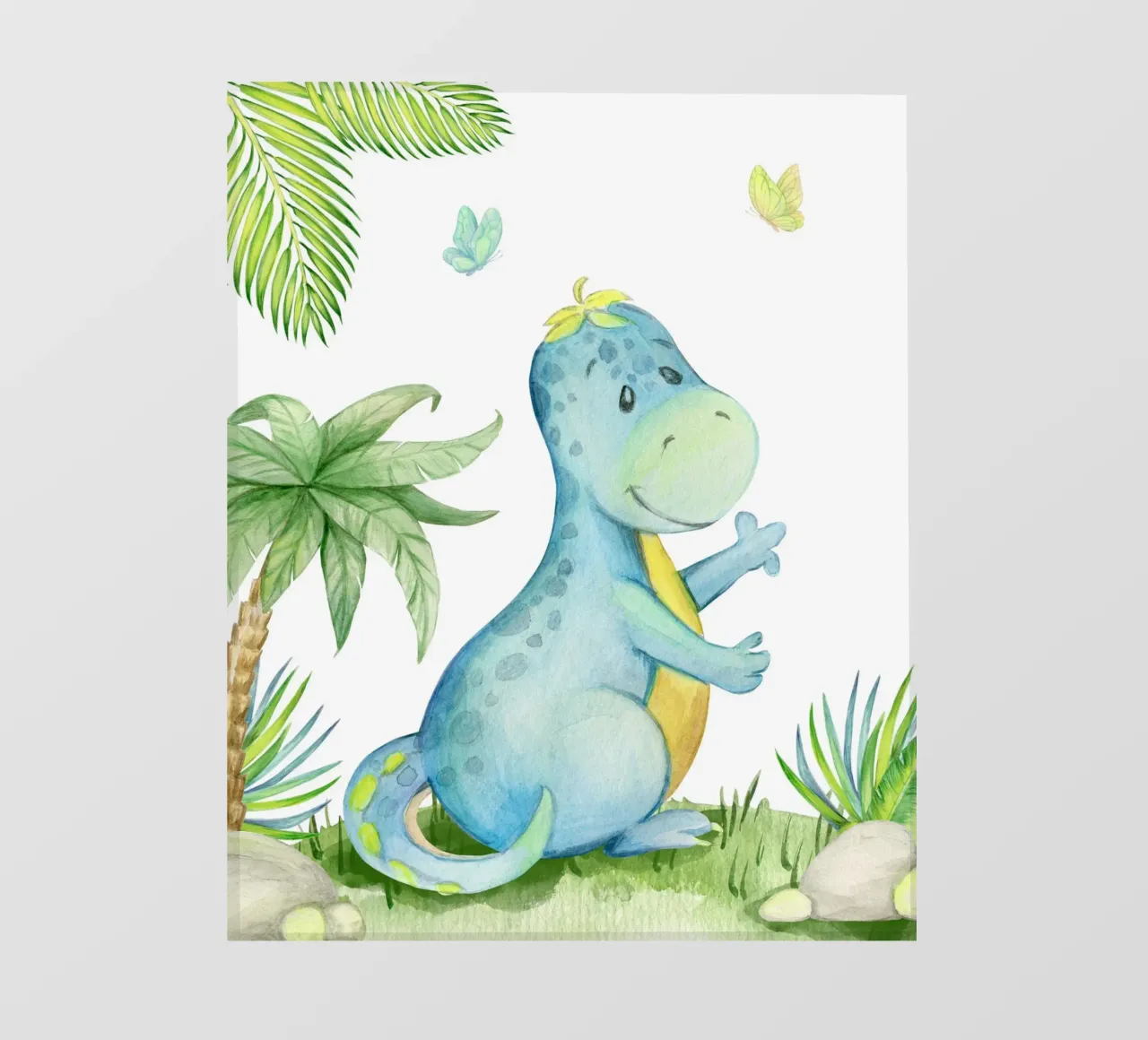 Dinosaur and butterflies telo in pvc da LisaArtes