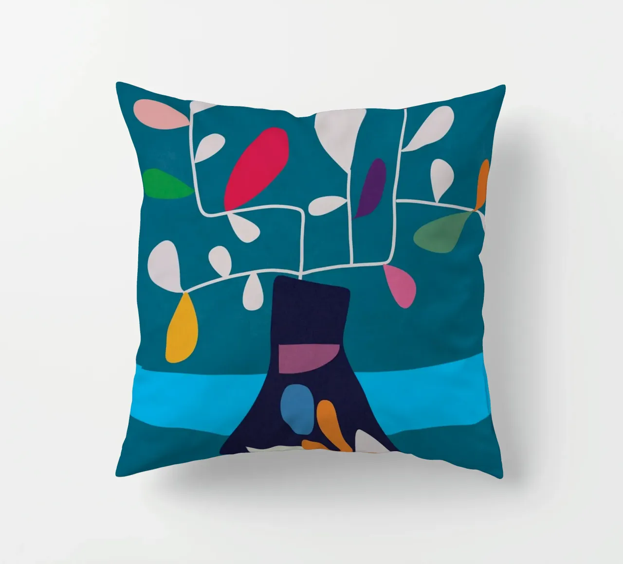 Vase of Vibrance 3 decorative cushion by Nadjaa
