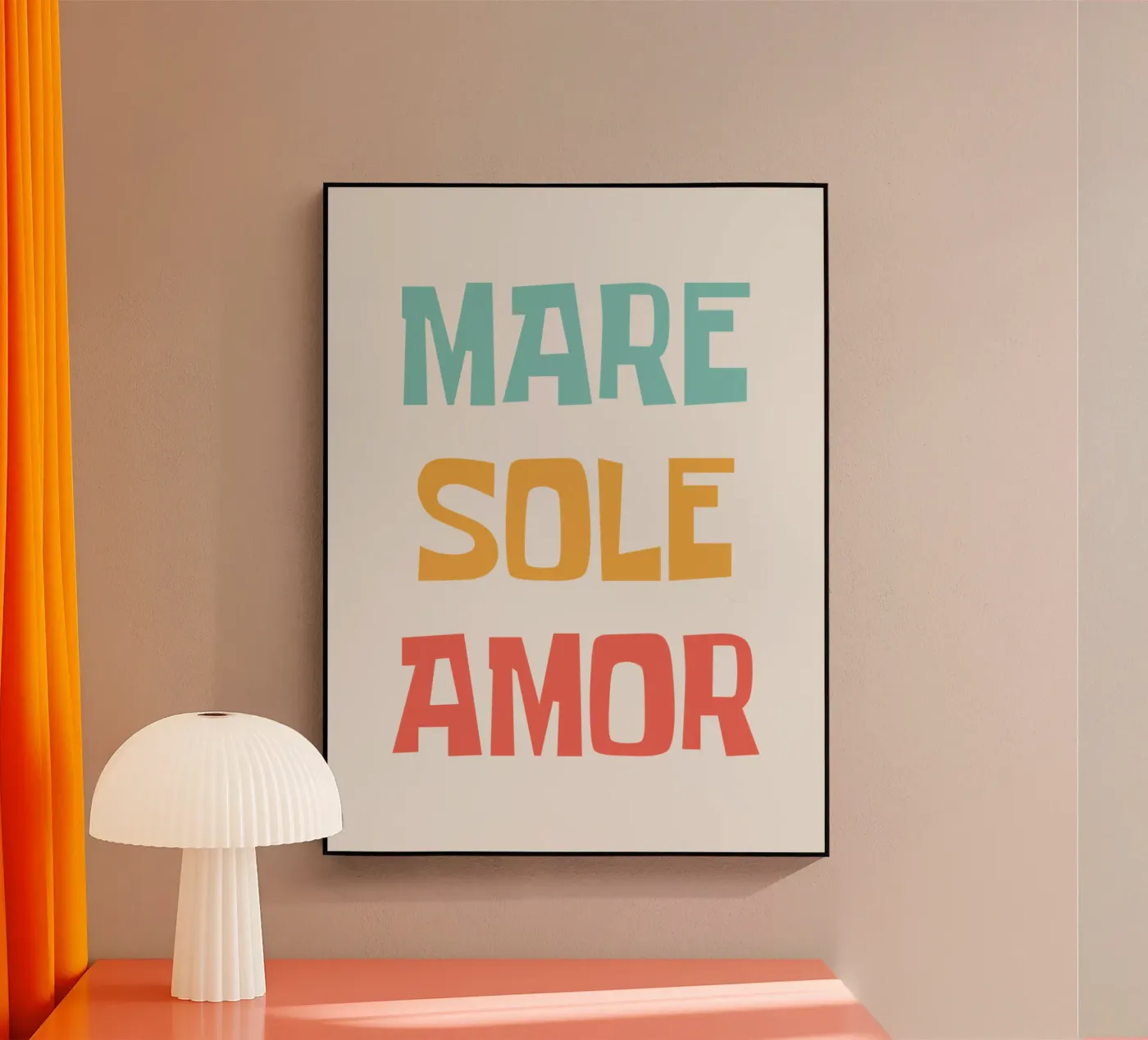 Sea Sun Amor plexiglass da Vintagrafica