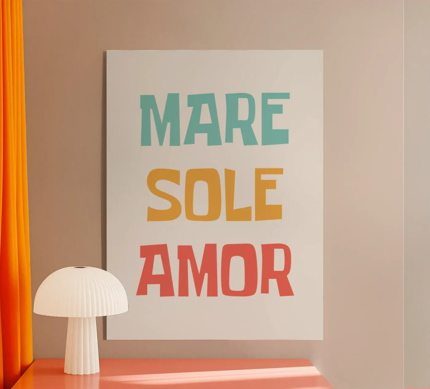 Sea Sun Amor plexiglass da Vintagrafica