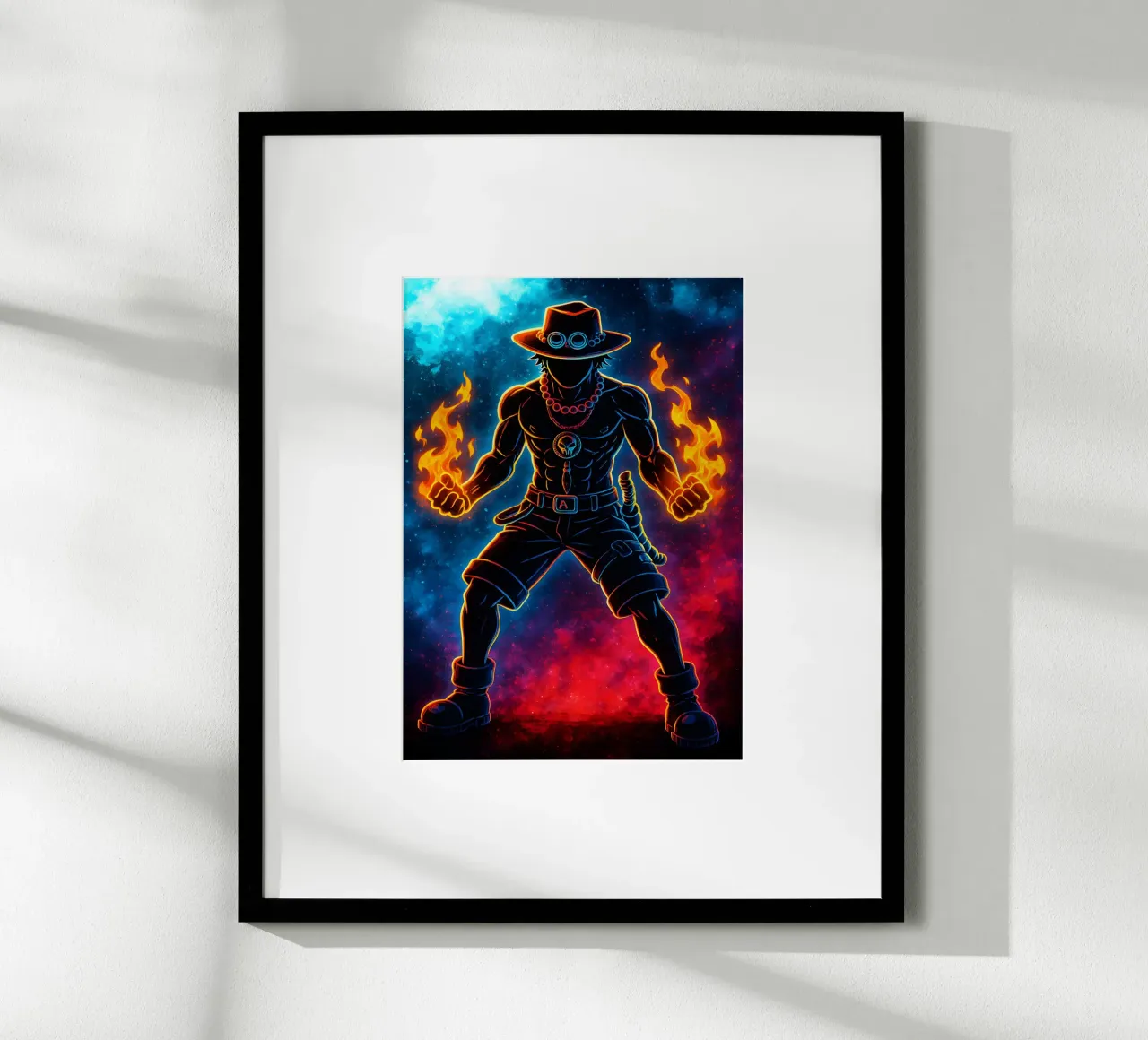 Soul Of One piece Portgas D. Ace poster con telaio in plastica da DGSoulheroes