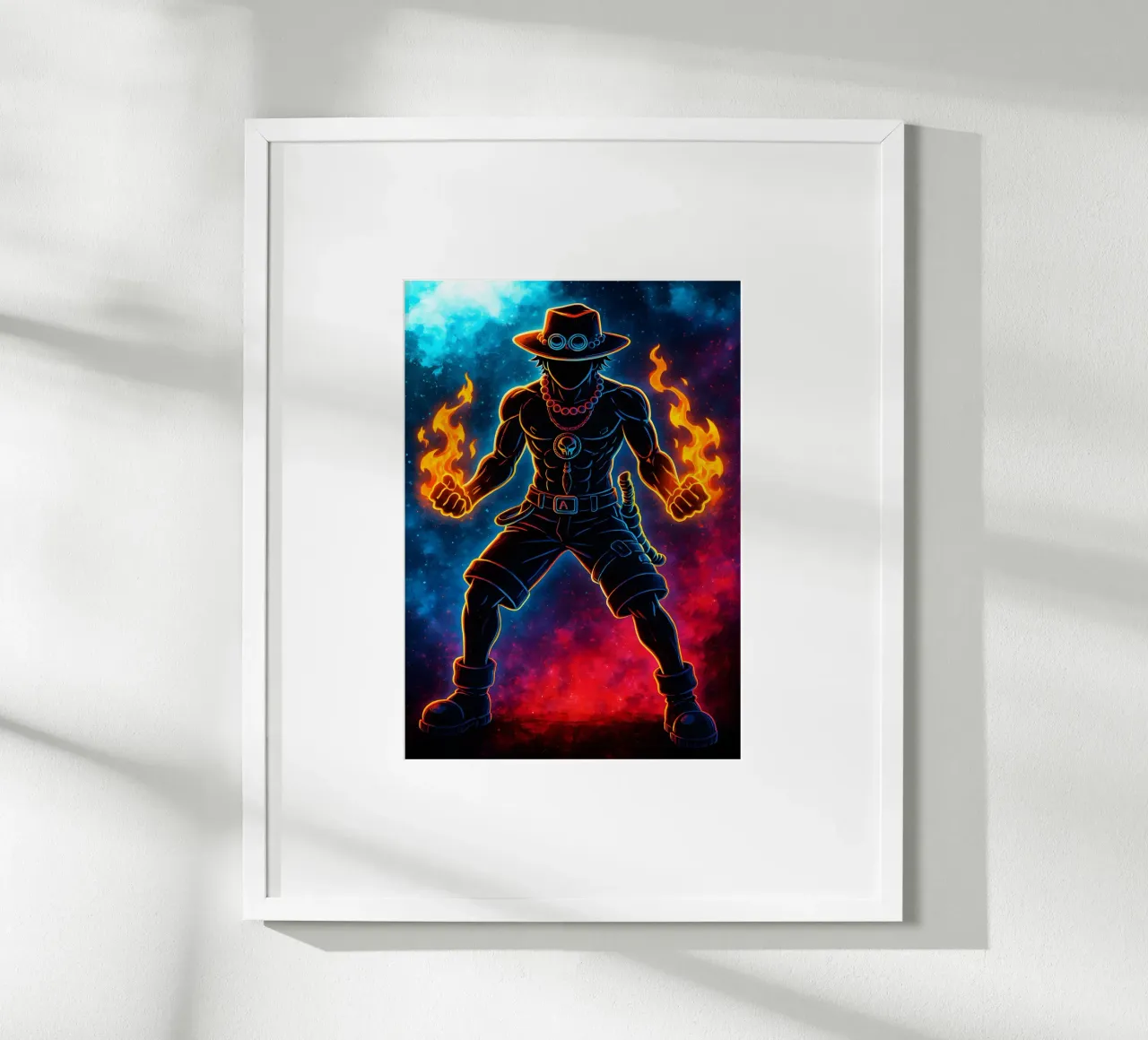 Soul Of One piece Portgas D. Ace poster con telaio in plastica da DGSoulheroes
