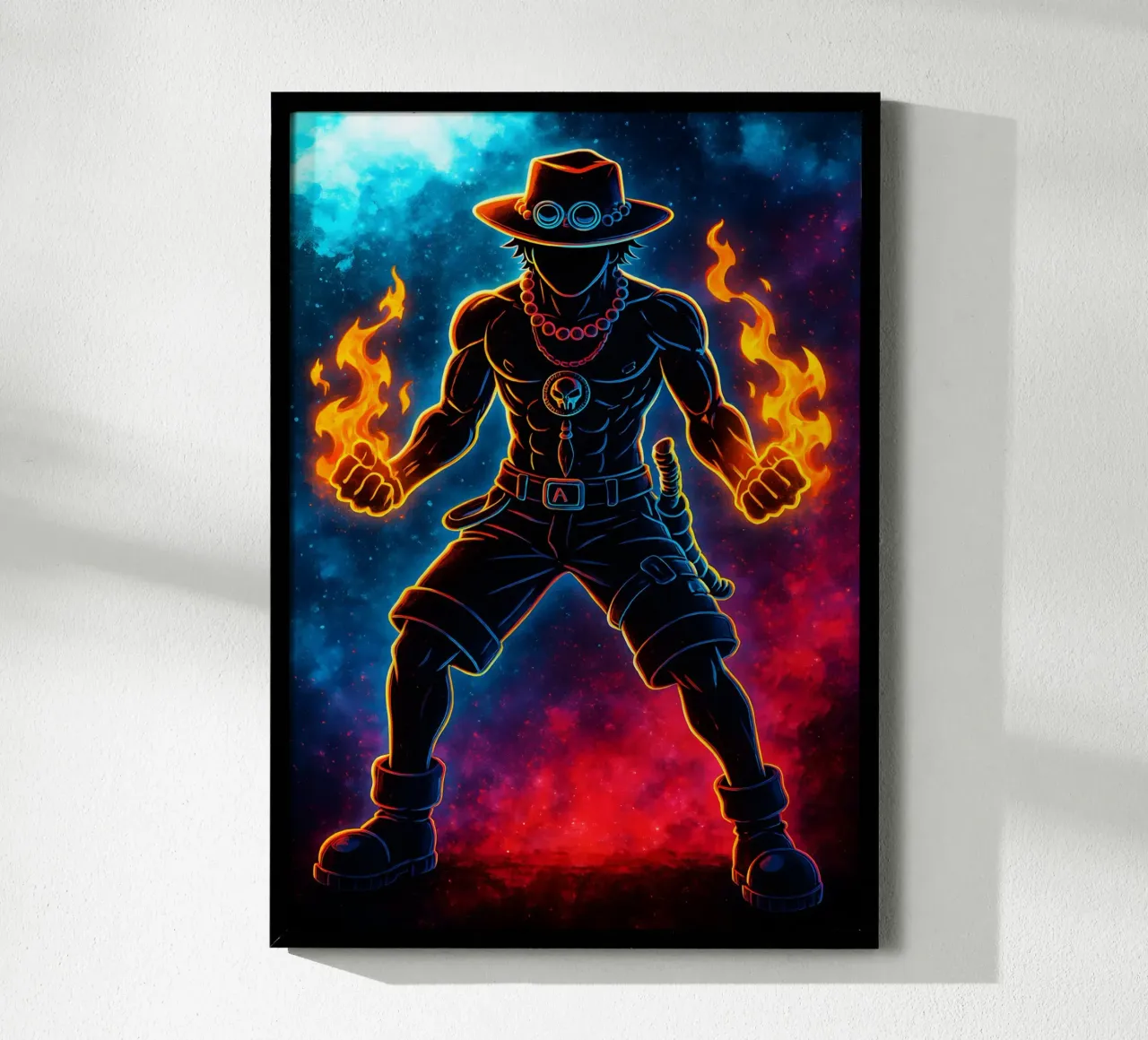 Soul Of One piece Portgas D. Ace poster con telaio in plastica da DGSoulheroes