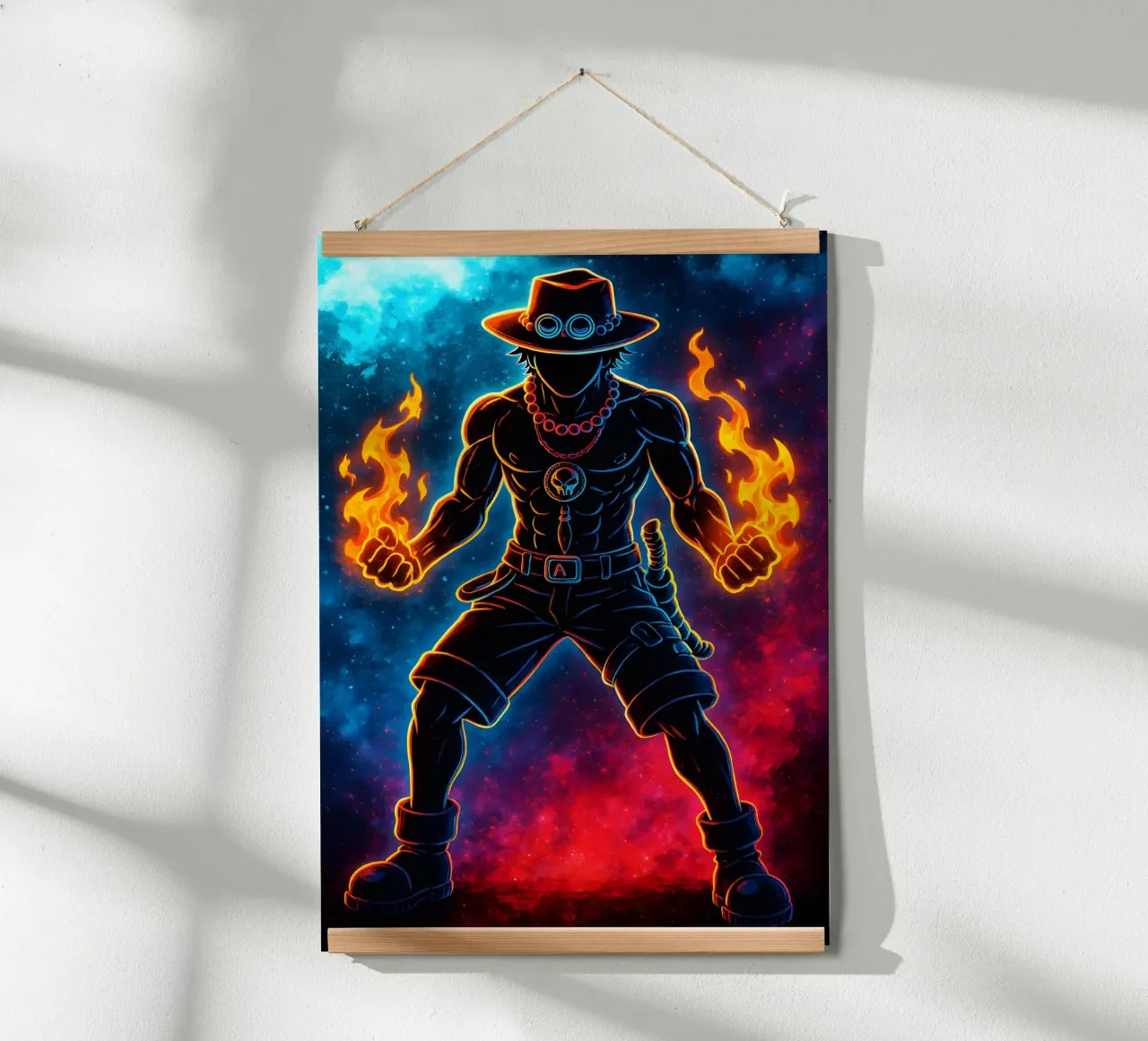 Soul Of One piece Portgas D. Ace poster con telaio in plastica da DGSoulheroes