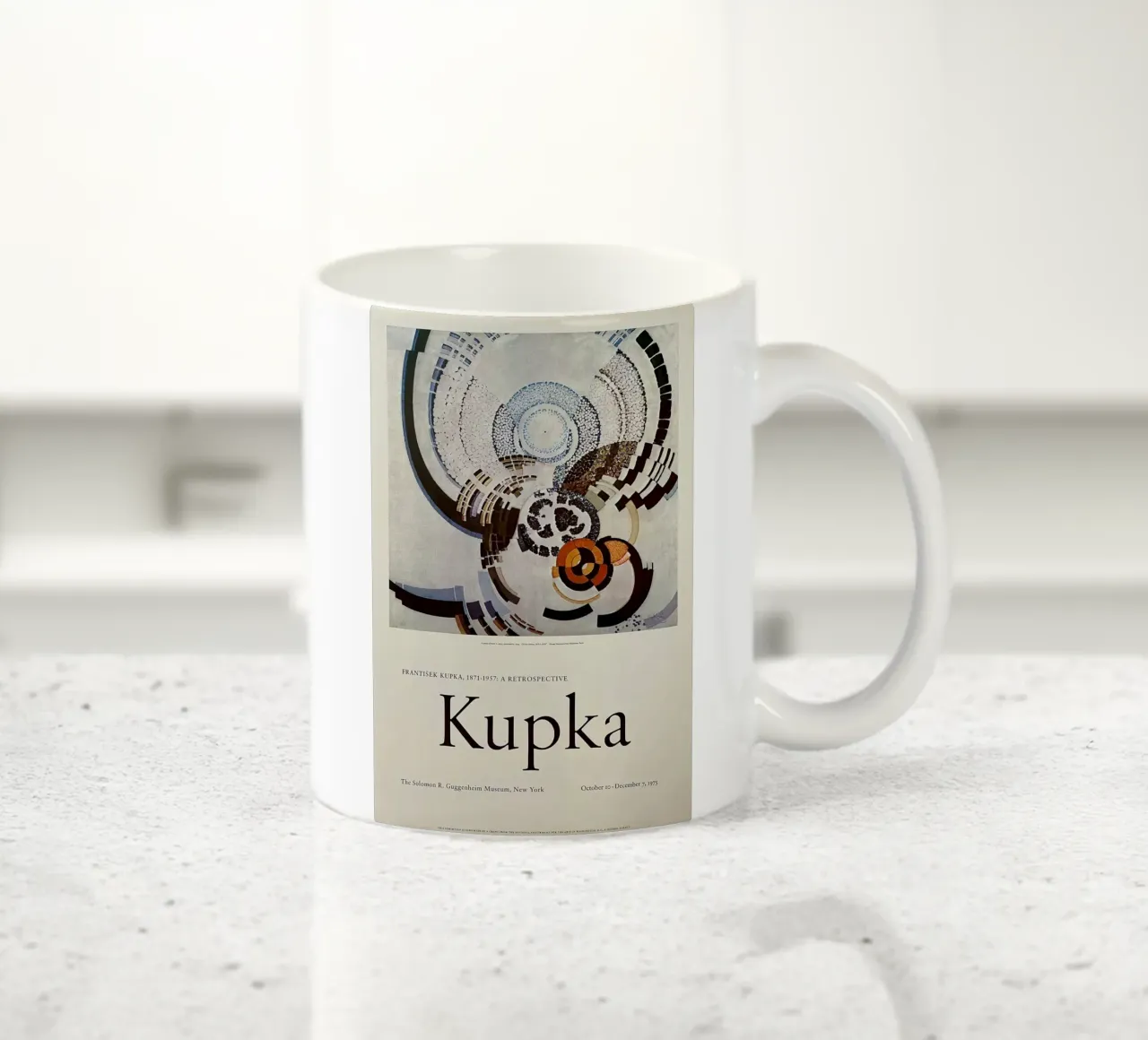 kupka una retrospettiva tazza in ceramica da martina