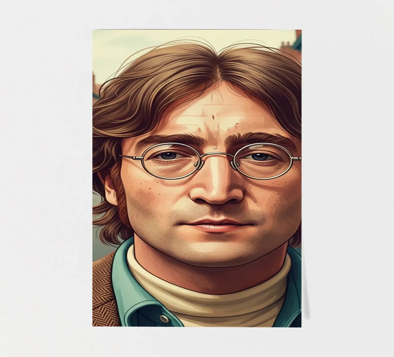 John Lennon vintage style sticker sheet by Lembayung art