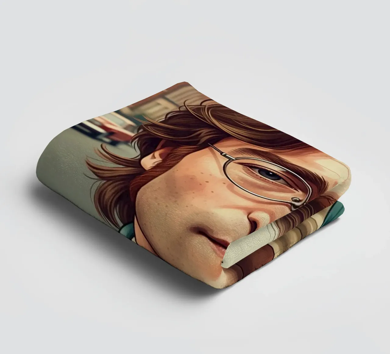 John Lennon vintage style towel by Lembayung art