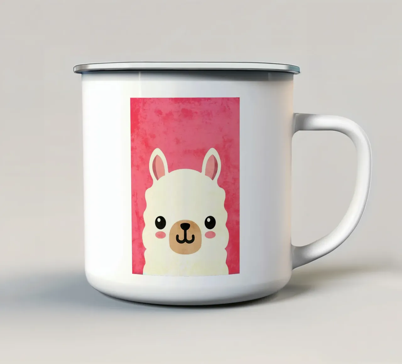 Lama a cartoni animati tazza in smalto da Paul Studio