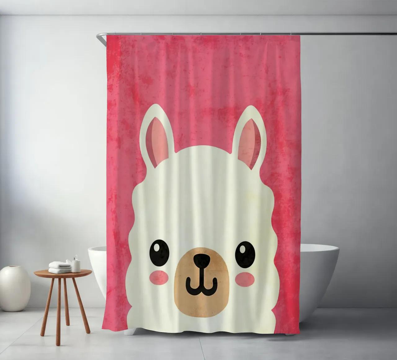 Lama a cartoni animati tenda da doccia da Paul Studio