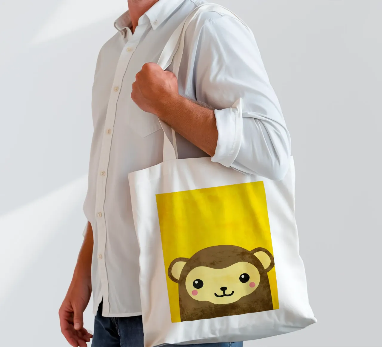 Scimmia dei cartoni animati borsa in juta da Paul Studio