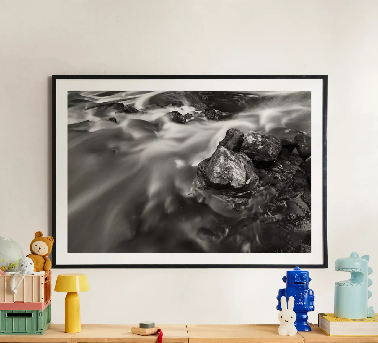 Il flusso poster con telaio in legno da Tal Paz-Fridman