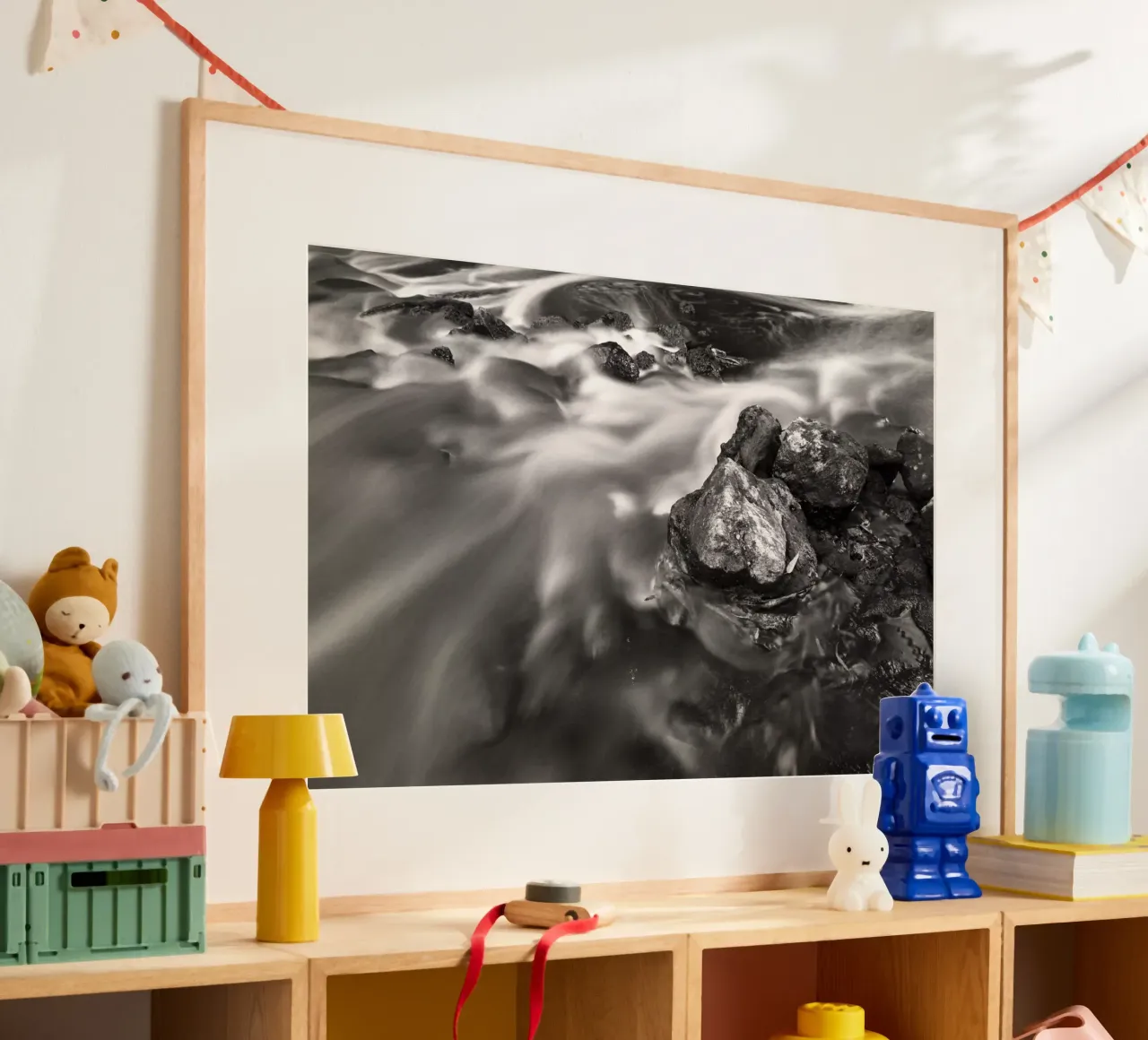 Il flusso poster con telaio in legno da Tal Paz-Fridman