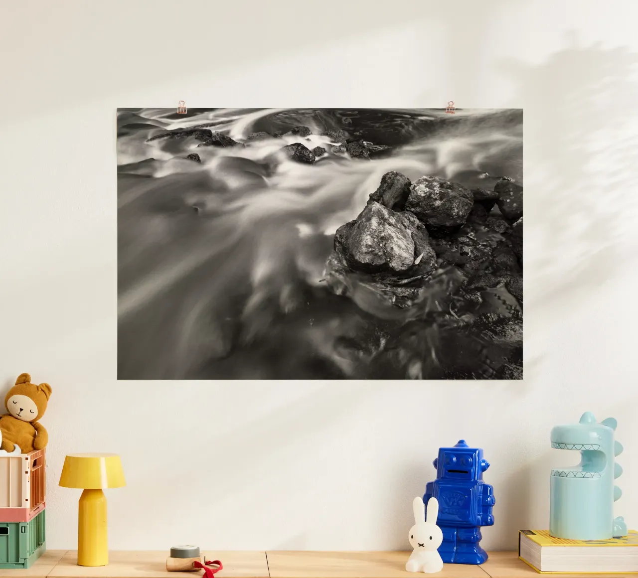 Il flusso poster con telaio in legno da Tal Paz-Fridman