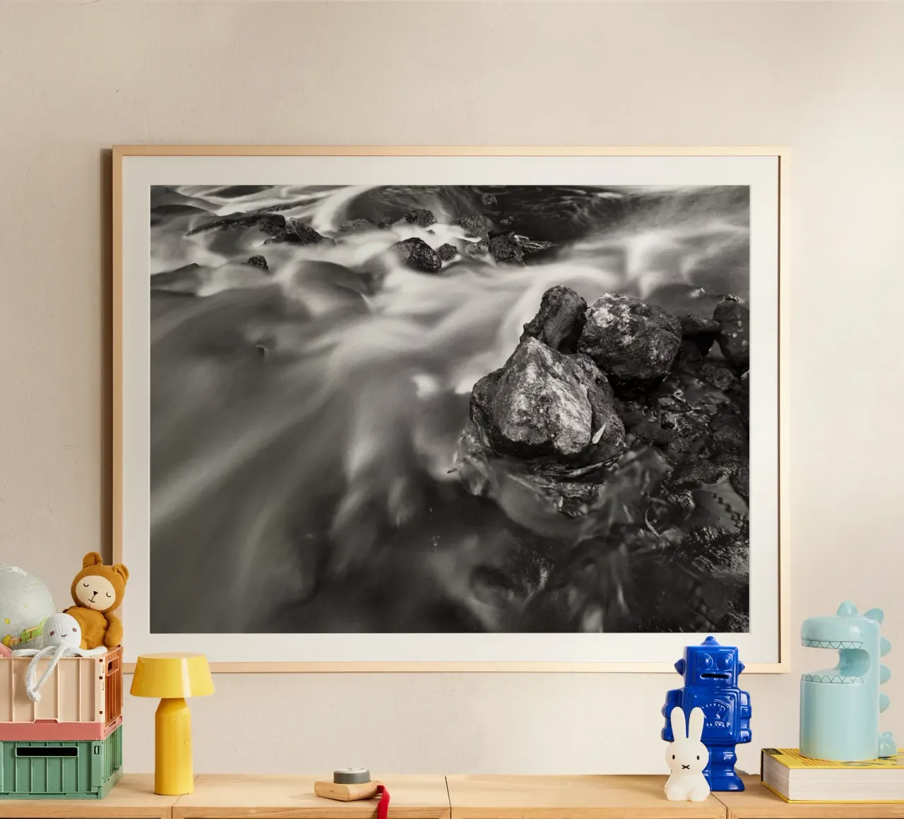 Il flusso poster con telaio in legno da Tal Paz-Fridman