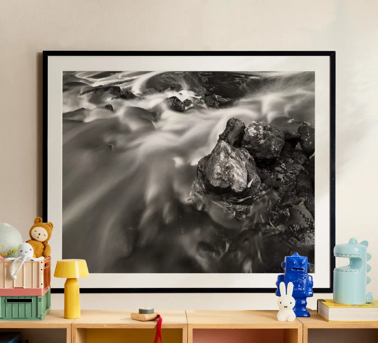 Il flusso poster con telaio in legno da Tal Paz-Fridman