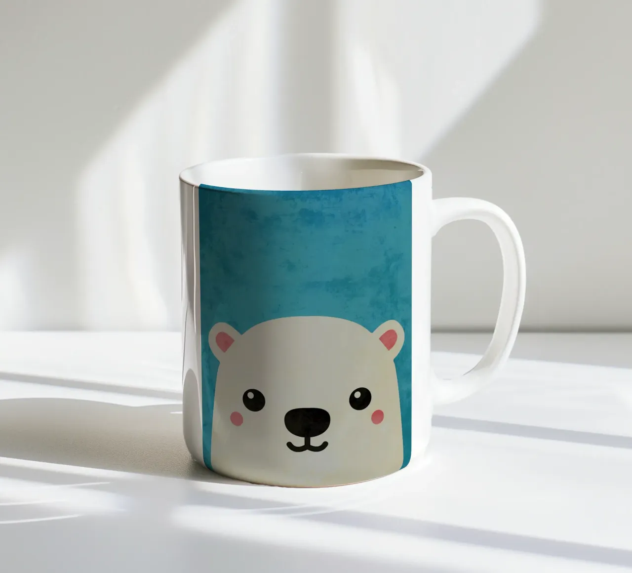 Orso polare a cartoni animati tazza in ceramica da Paul Studio