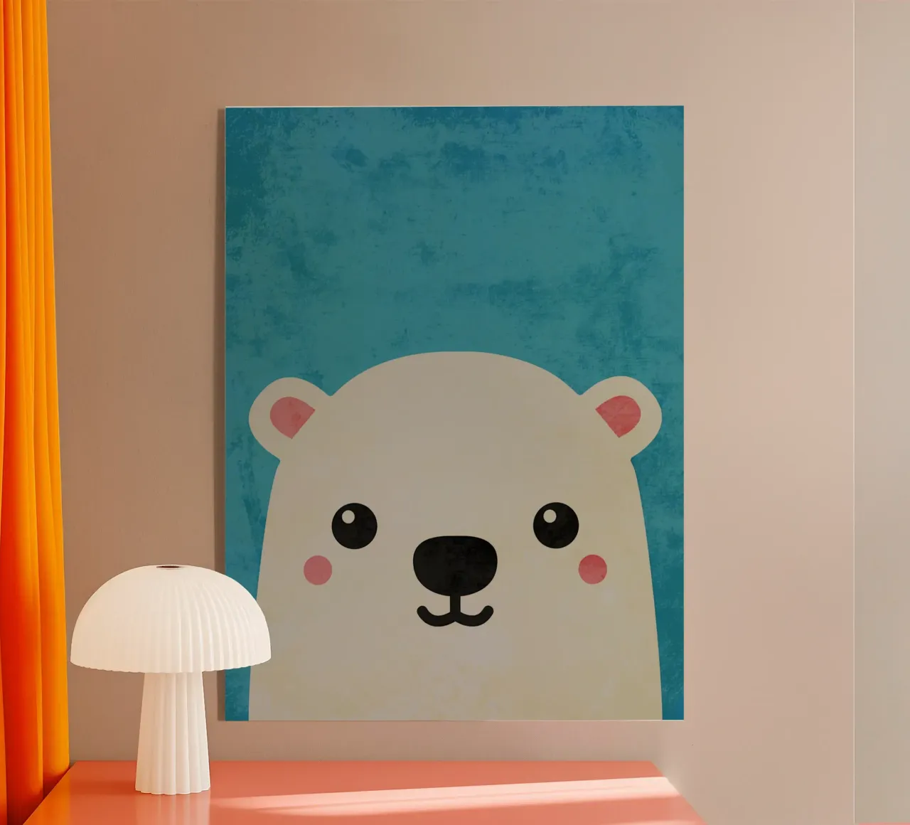 Orso polare a cartoni animati plexiglass da Paul Studio