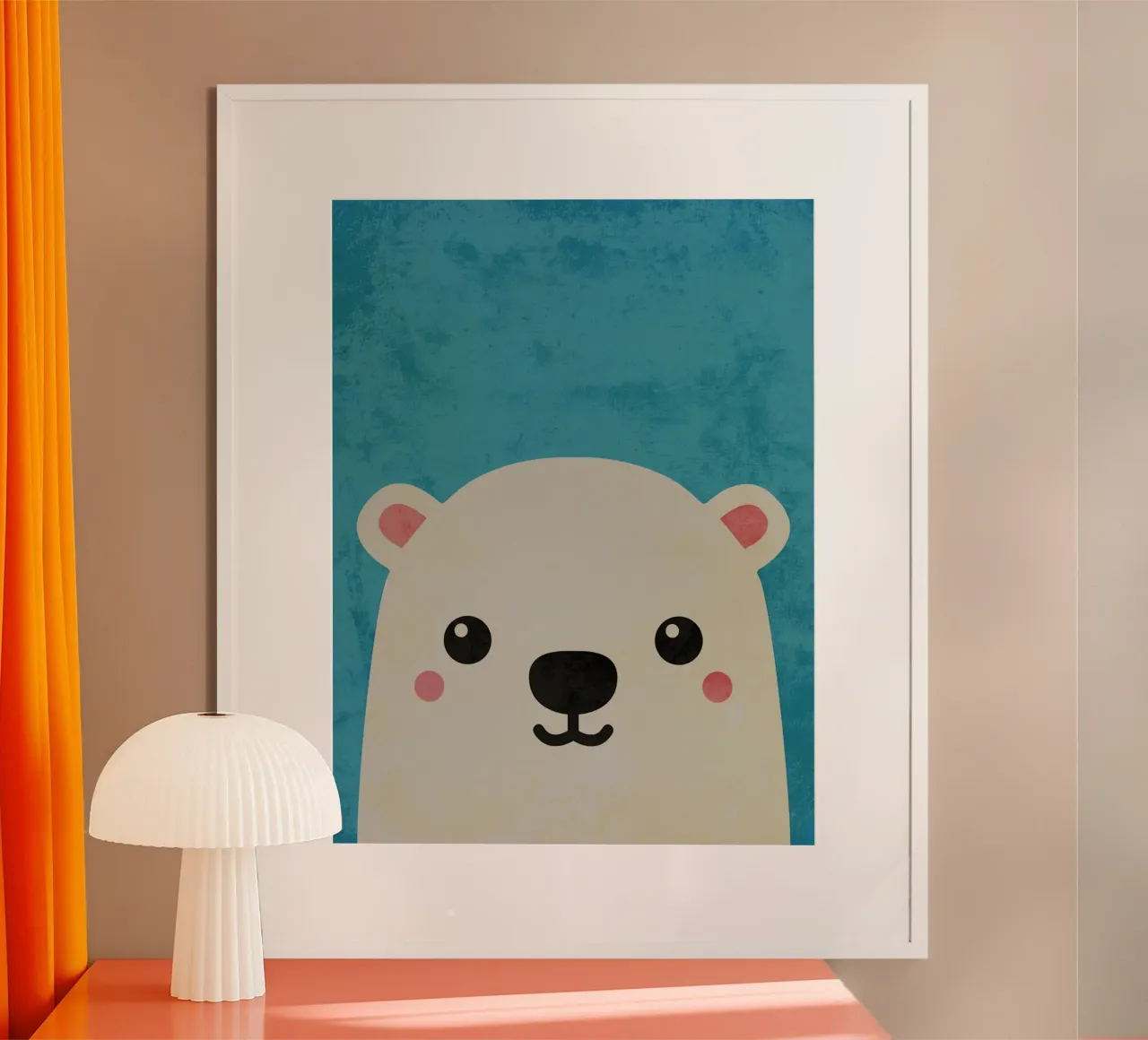 Orso polare a cartoni animati carta hahnemühle da Paul Studio