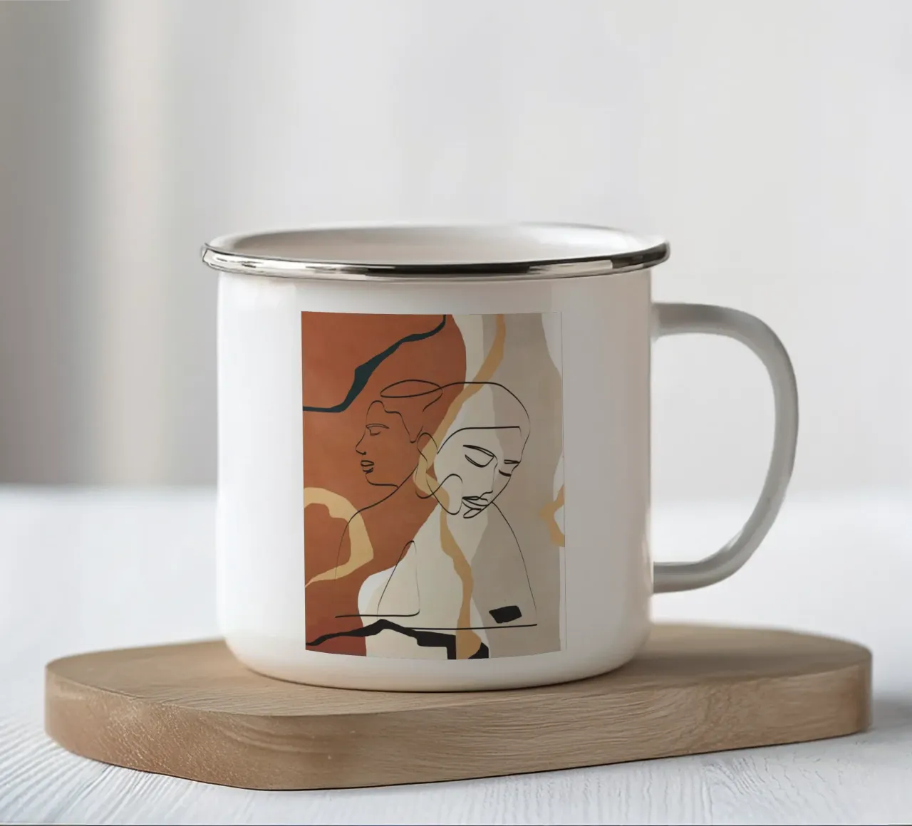 Developed Faces 02 tazza in smalto da Nadjaa