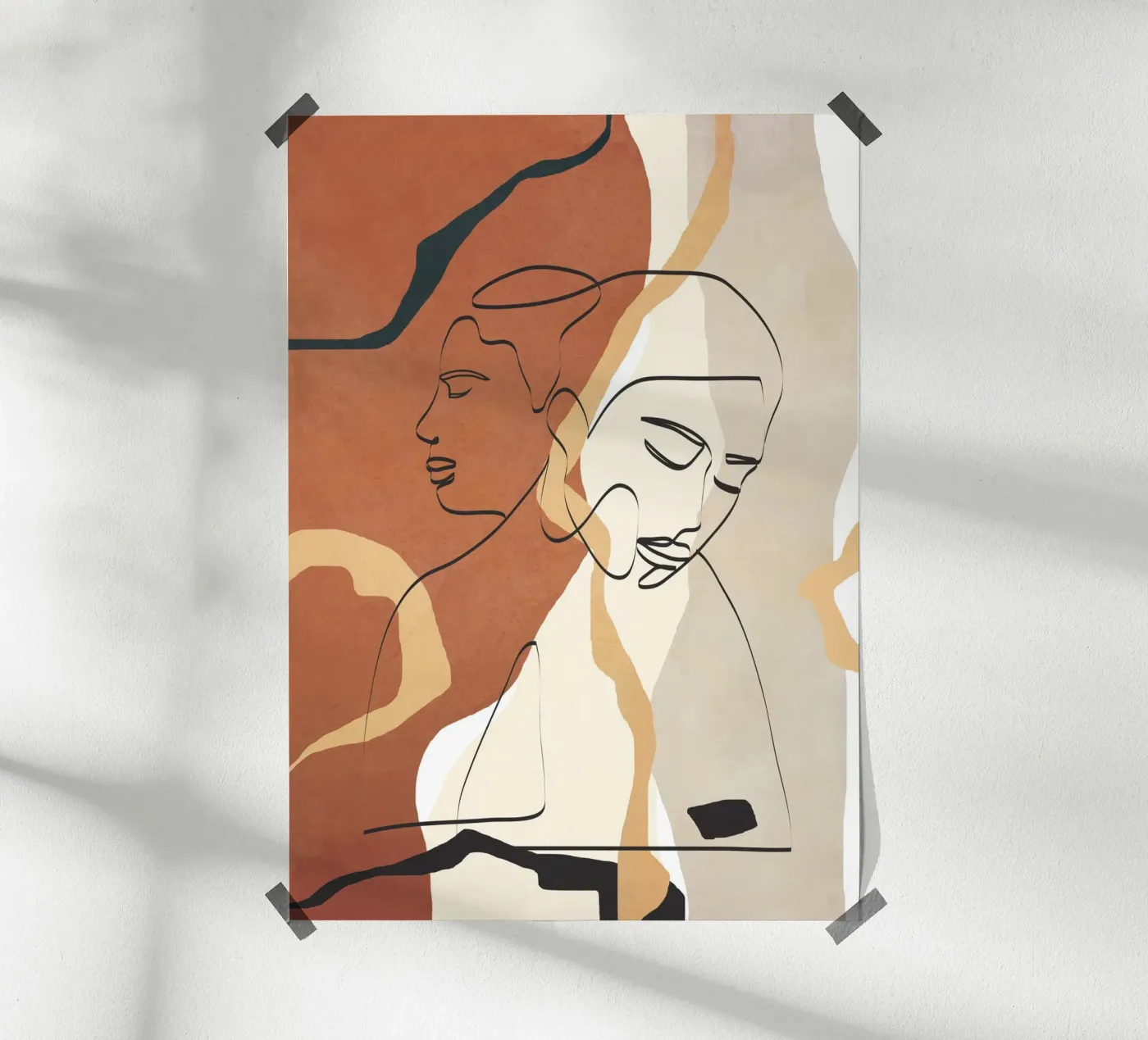 Developed Faces 02 poster van Nadjaa