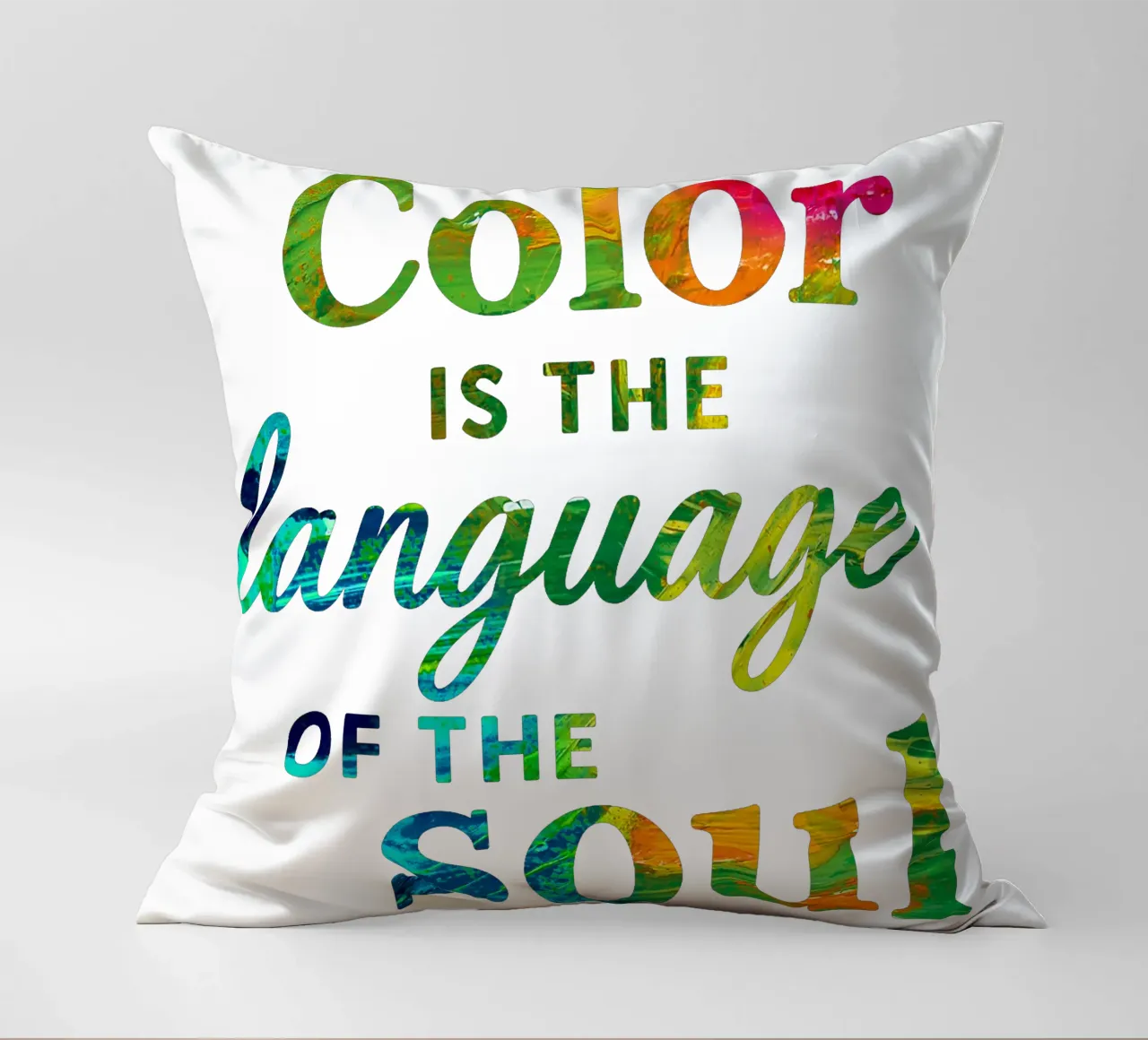 COLOR IS THE LANGUAGE OF THE SOUL cuscino da Vintage Van Gogh