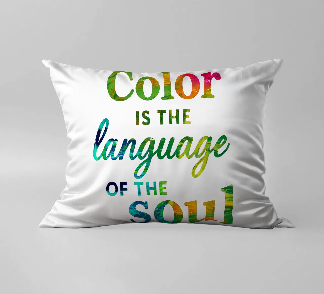 COLOR IS THE LANGUAGE OF THE SOUL cuscino da Vintage Van Gogh