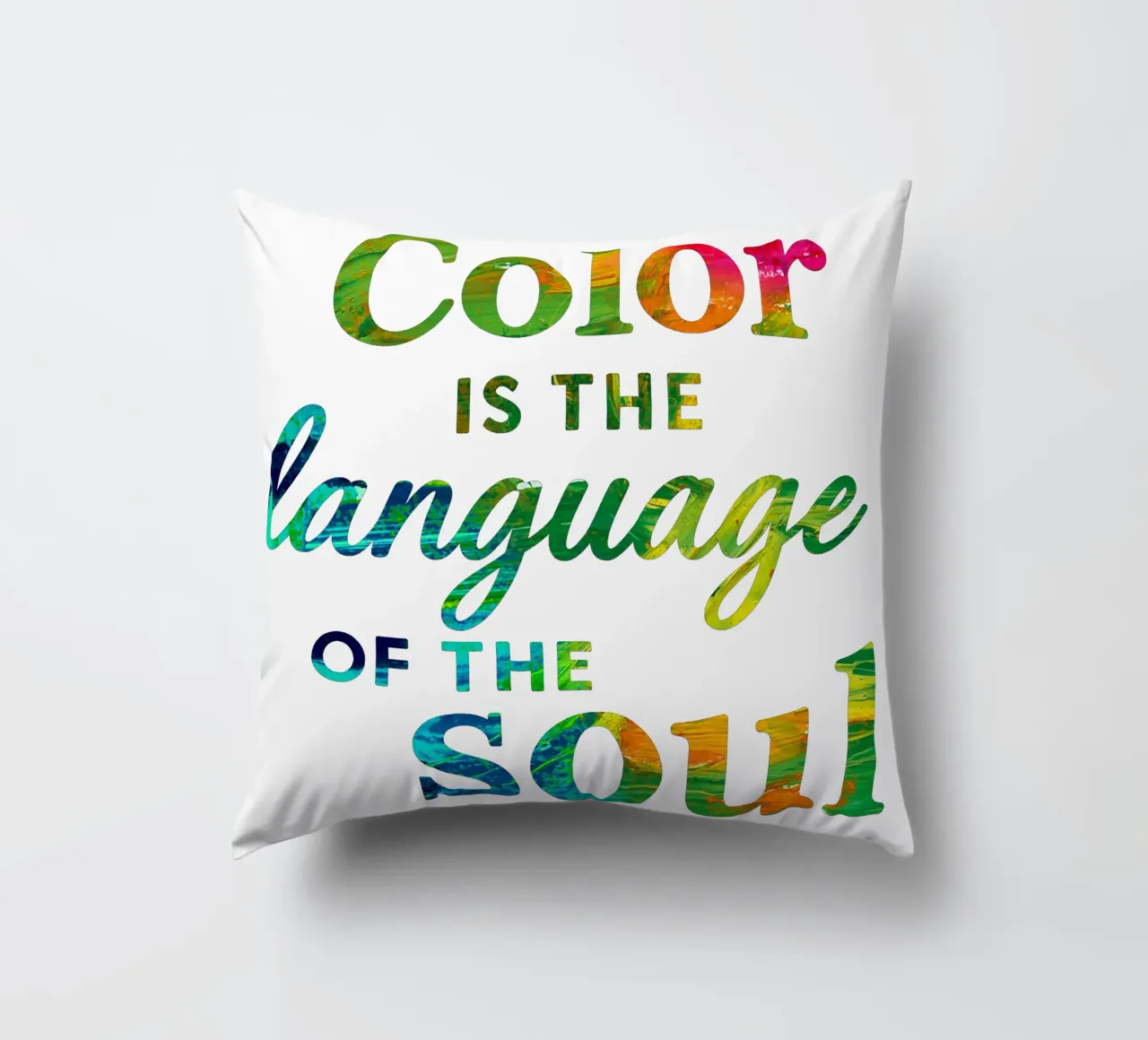 COLOR IS THE LANGUAGE OF THE SOUL cuscino da Vintage Van Gogh
