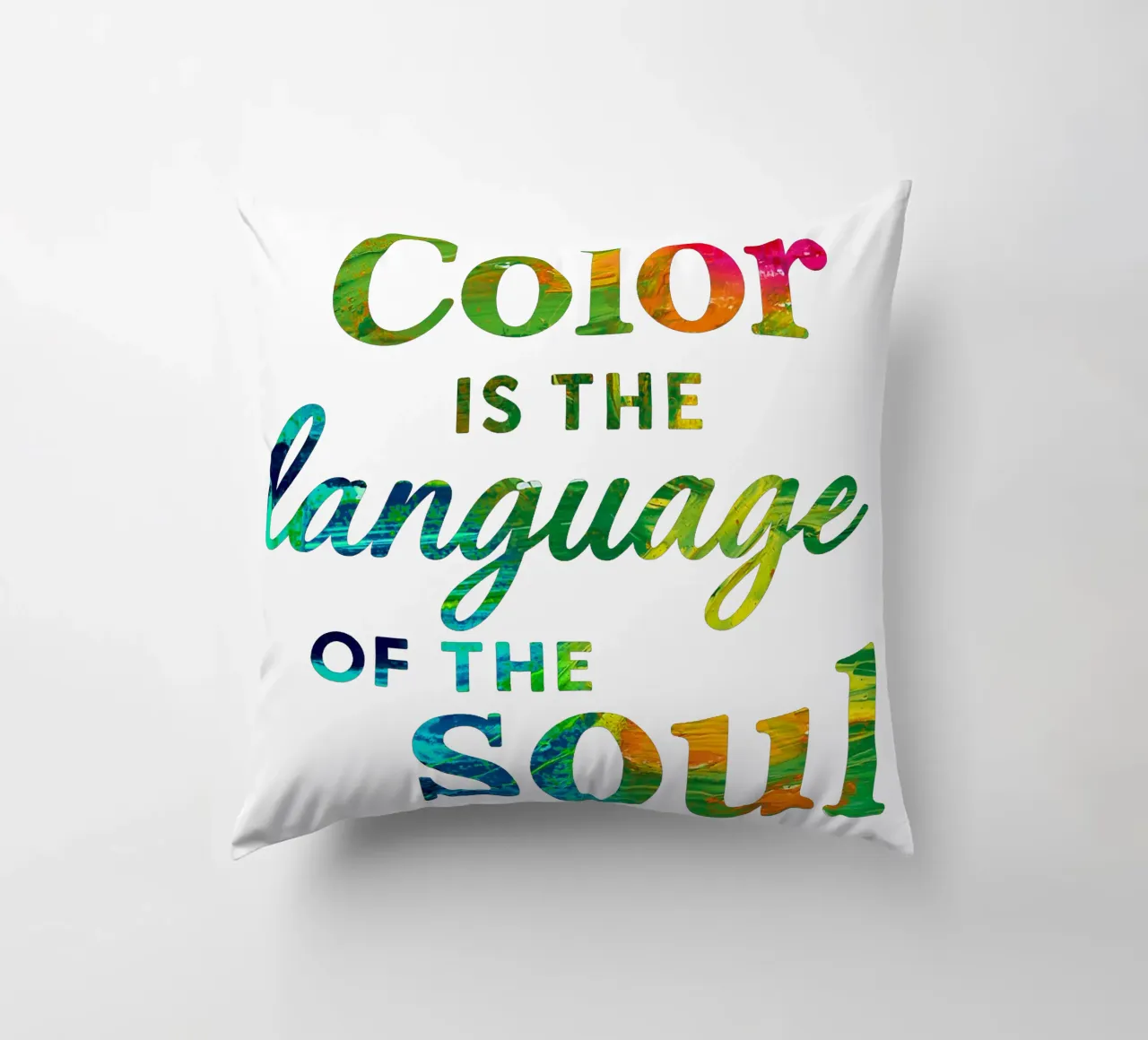 COLOR IS THE LANGUAGE OF THE SOUL cuscino da Vintage Van Gogh