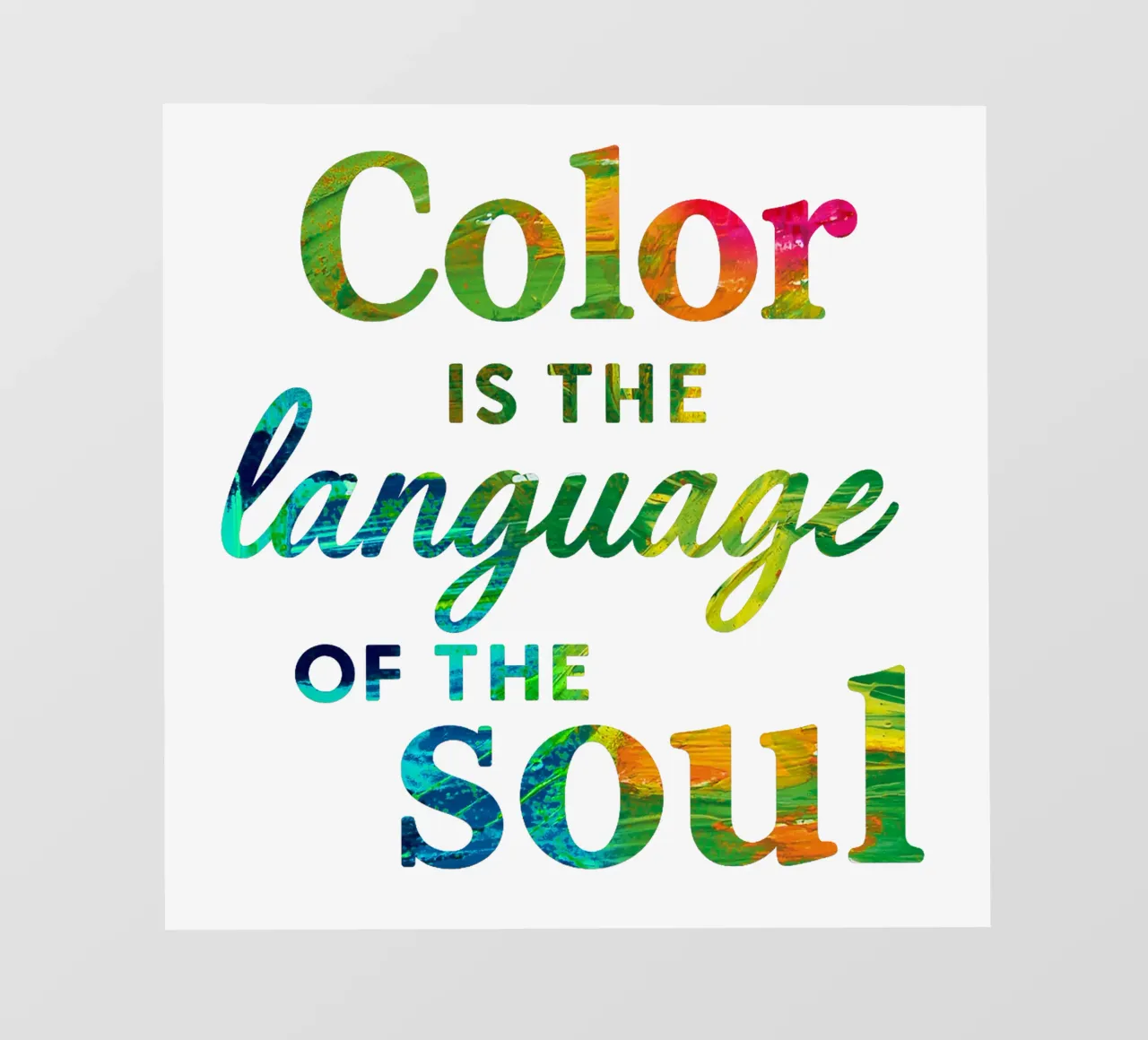 COLOR IS THE LANGUAGE OF THE SOUL telo in pvc da Vintage Van Gogh