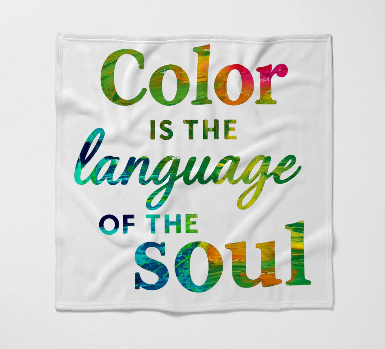 COLOR IS THE LANGUAGE OF THE SOUL coperta in pile da Vintage Van Gogh