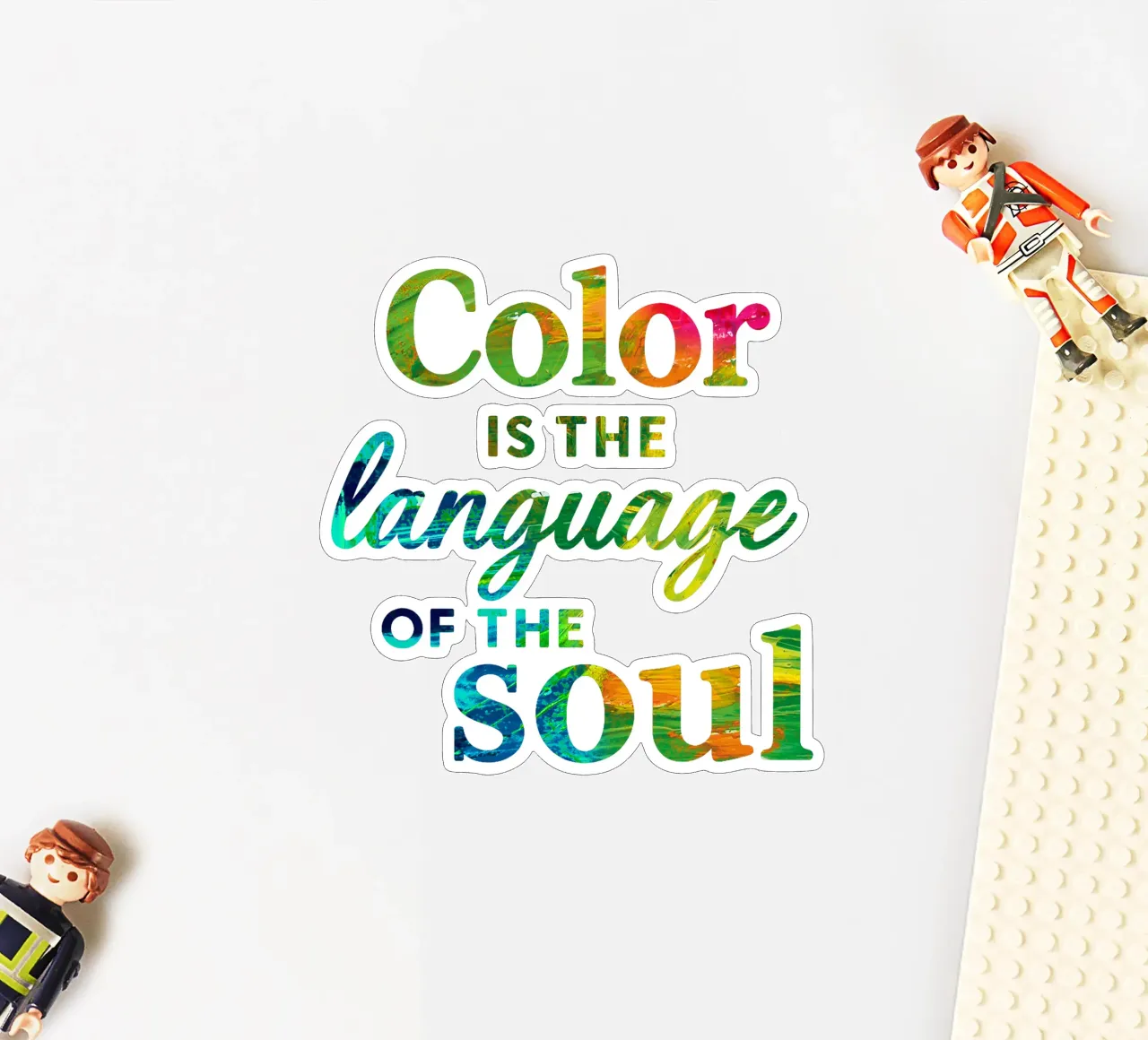 COLOR IS THE LANGUAGE OF THE SOUL adesivo da Vintage Van Gogh
