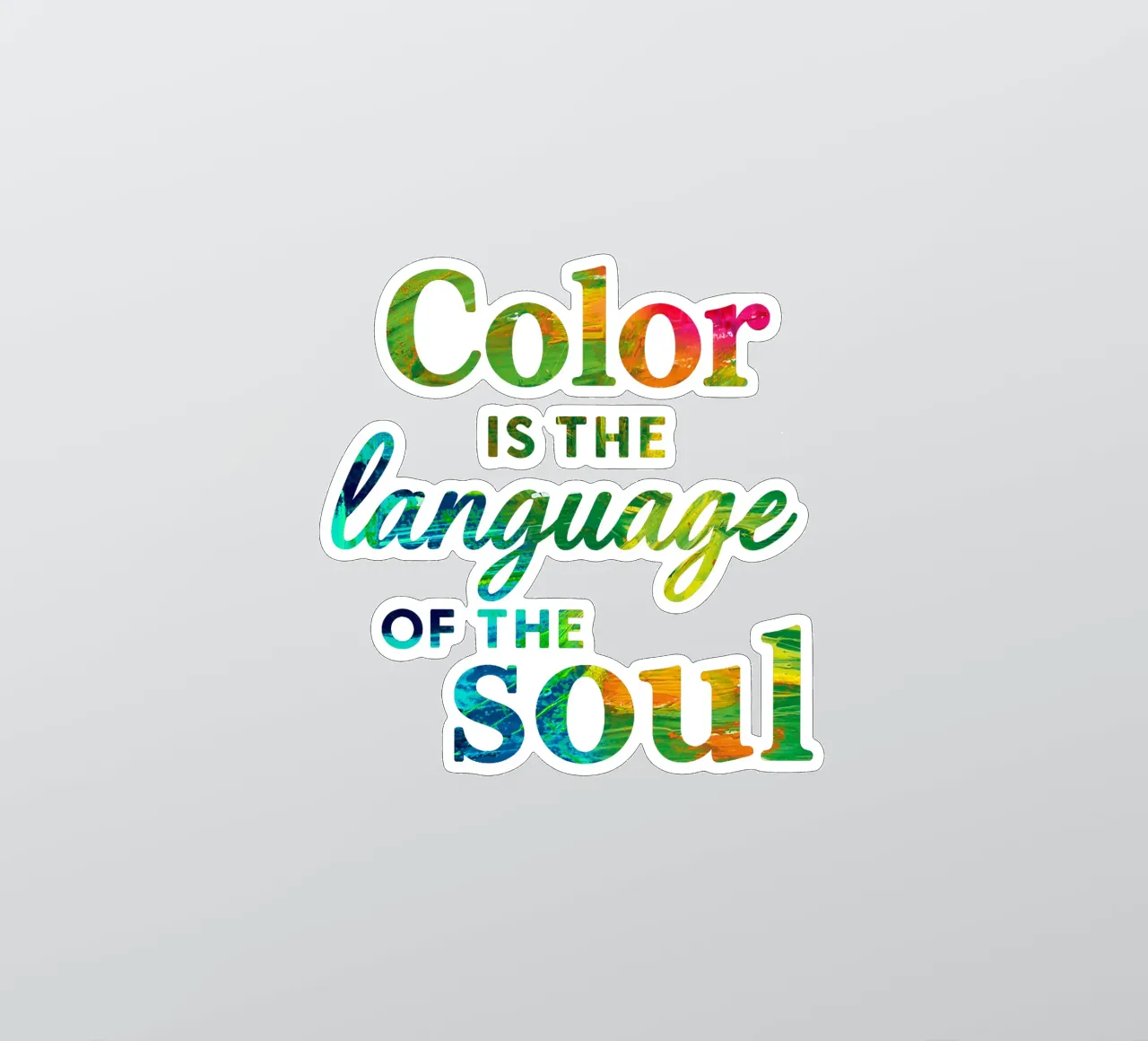 COLOR IS THE LANGUAGE OF THE SOUL adesivo da Vintage Van Gogh